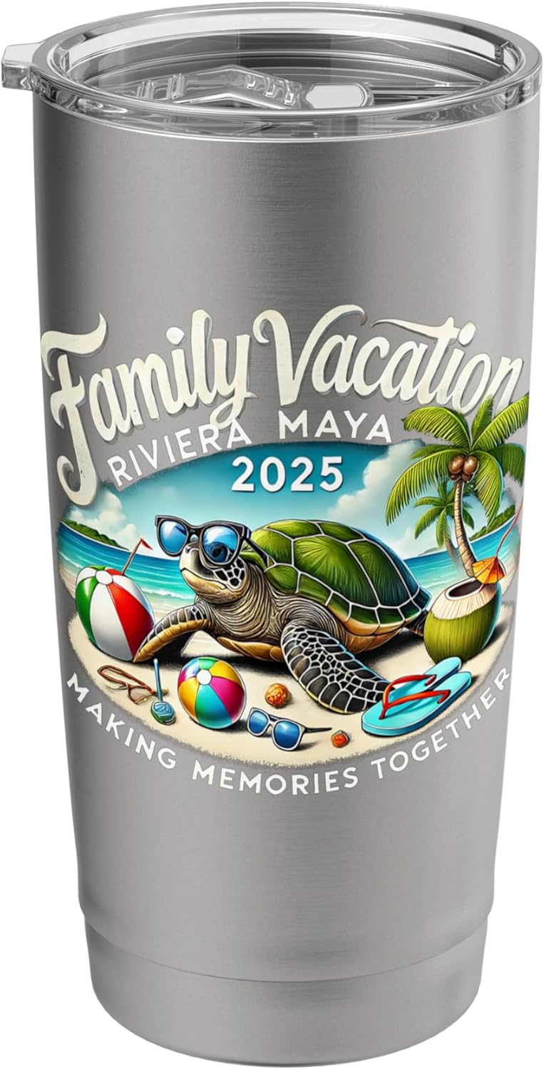 Riviera Maya 2025 Making Memories Together Family Vacation Stainless Steel Insulated Tumbler