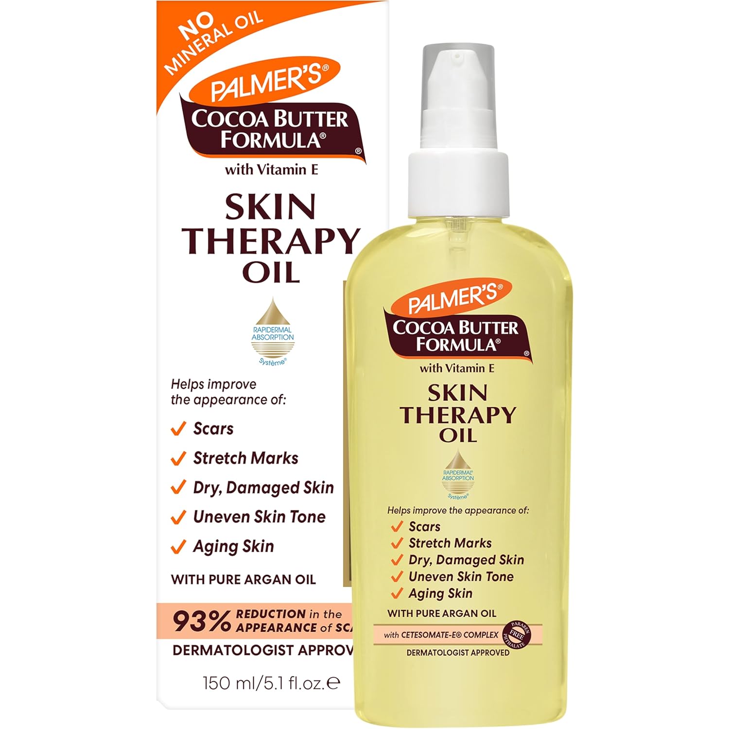 Palmer’s Cocoa Butter Formula Skin Therapy Moisturizing Body Oil with Vitamin E, 5.1 Ounces