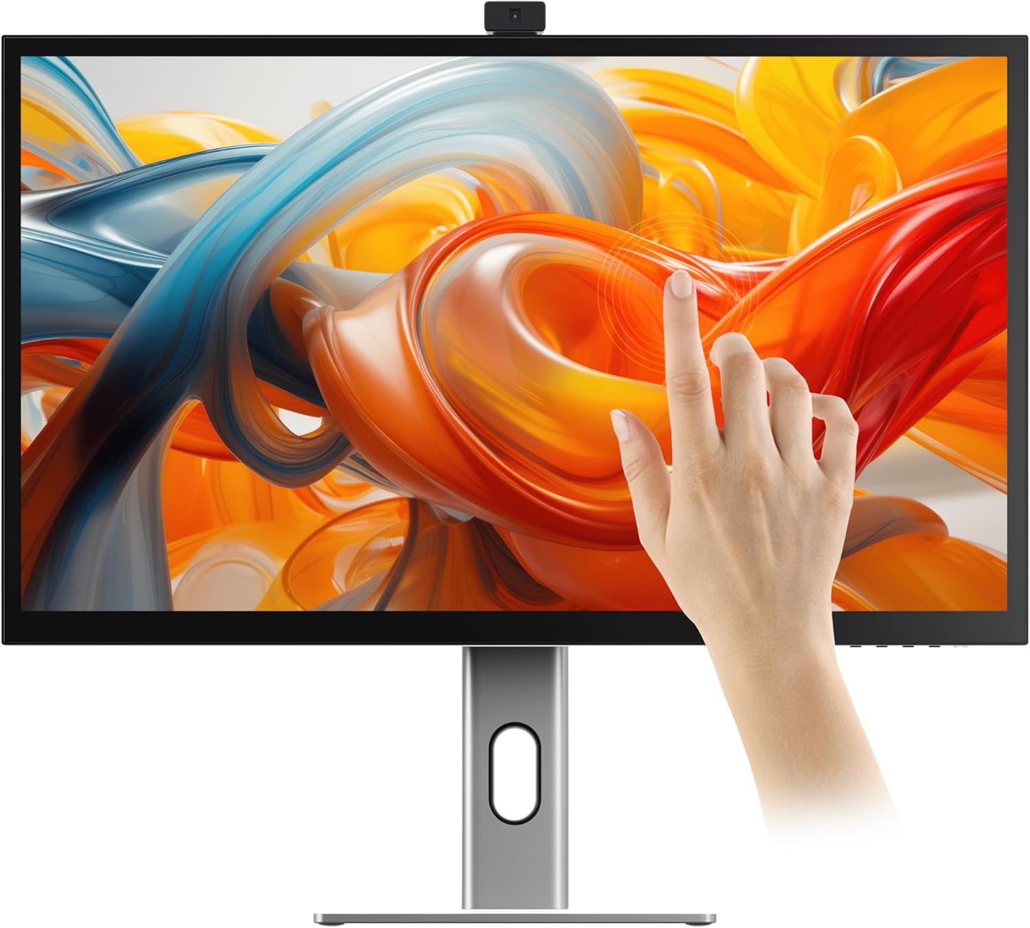 ALOGIC Clarity Pro Touch 27” 4K Touchscreen Monitor w/ 8MP Retractable 4K Webcam, 100% sRGB, 97% DCI-P3, 99% Adobe RGB, 65W PD,8-in-1 Hub, HDR 400, Adjustable Stand, IPS Panel, Thin Bezel