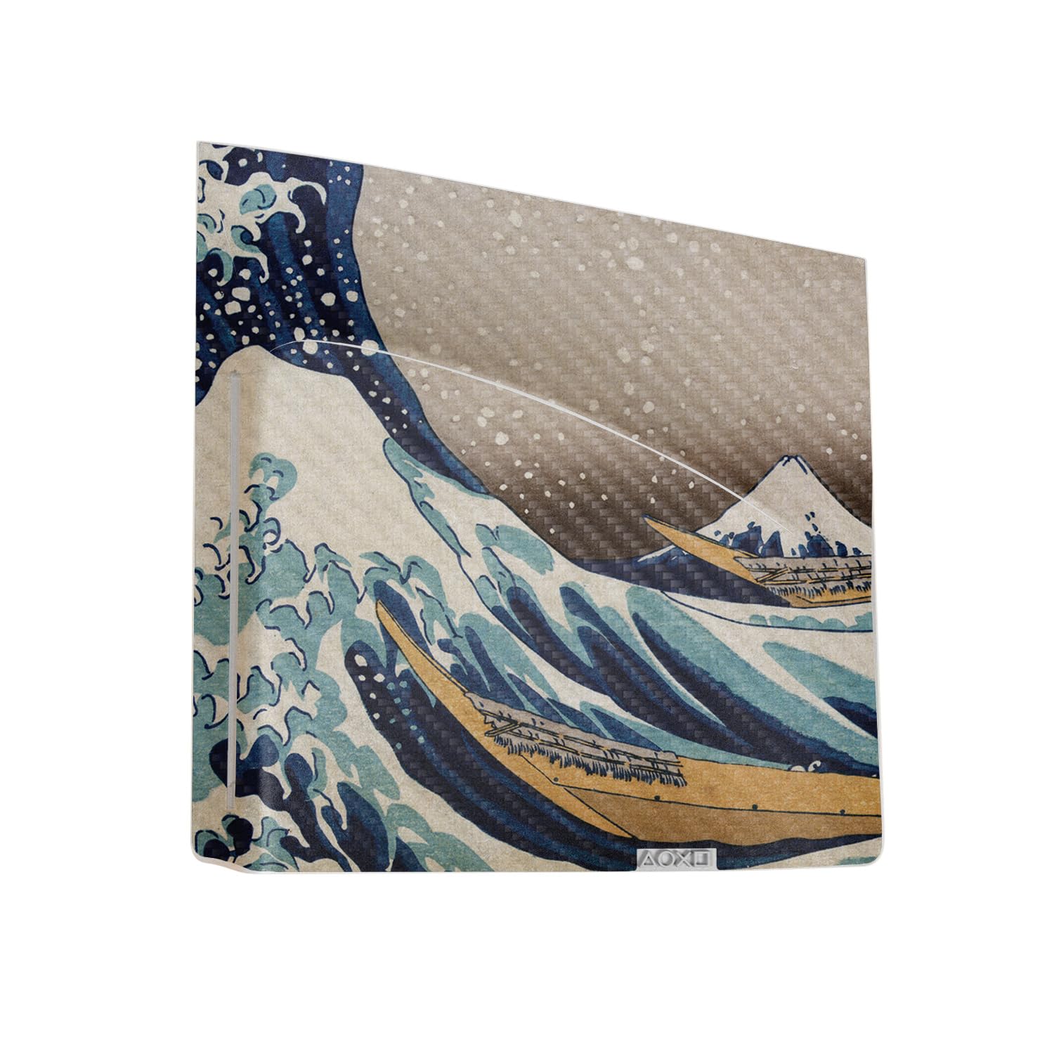 Carbon Fiber Gaming Skin Compatible with Sony Disc Drive for PS5 Digital Edition Consoles – Great Wave of Kanagawa – Premium 3M Vinyl Protective Wrap Decal Cover | Crafted in The USA by MightySkins