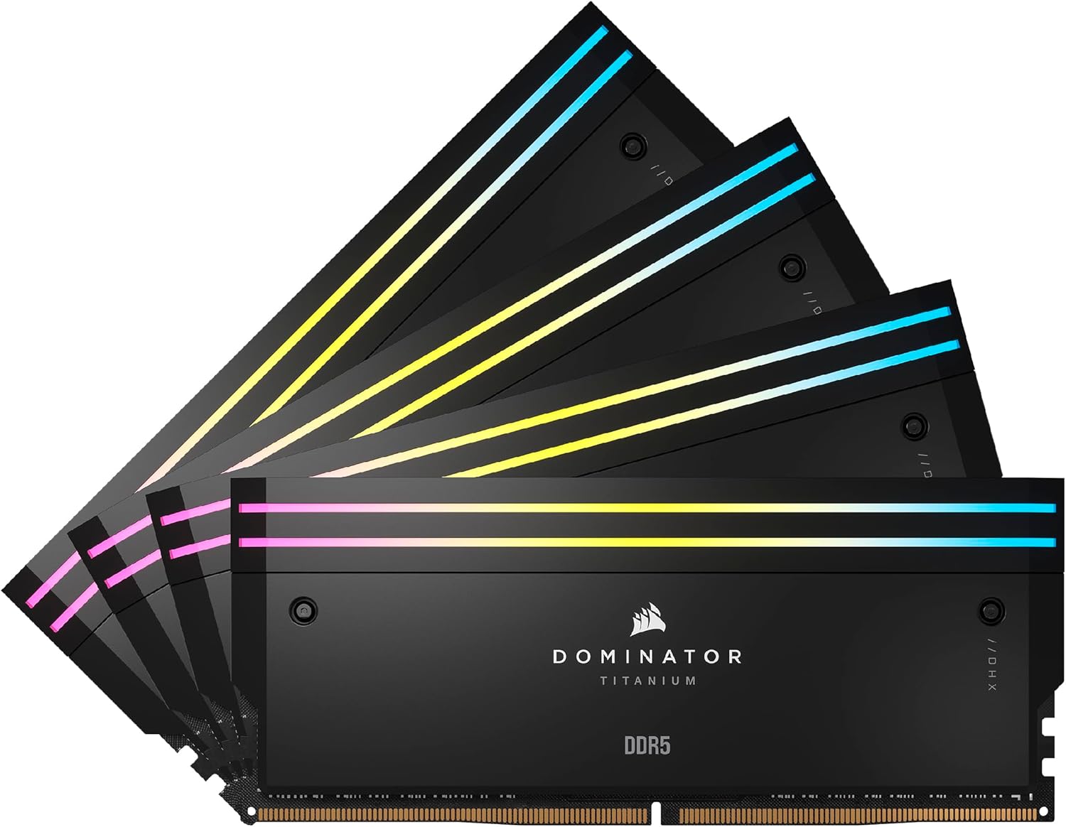 CORSAIR Dominator Titanium RGB DDR5 RAM 64GB (4x16GB) DDR5 6000MHz CL36 Intel XMP iCUE Compatible Computer Memory – Black (CMP64GX5M4B6000C36)