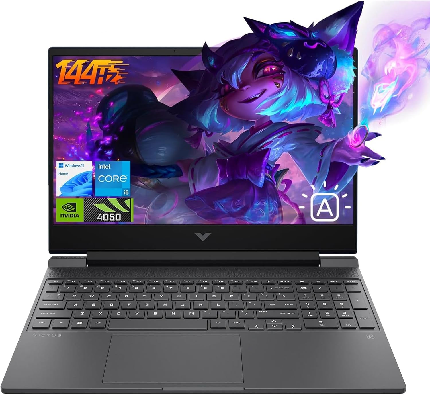 HP Victus Gaming Laptop, 15.6″ 144Hz FHD, 8-Core Intel Core i5-13420H, NVIDIA GeForce RTX 4050 6GB GPU, 16GB RAM, 2TB SSD, Backlit Keyboard, WiFi 6, USB-C, Win 11 Home, Silver, EAT Mouse Accessories