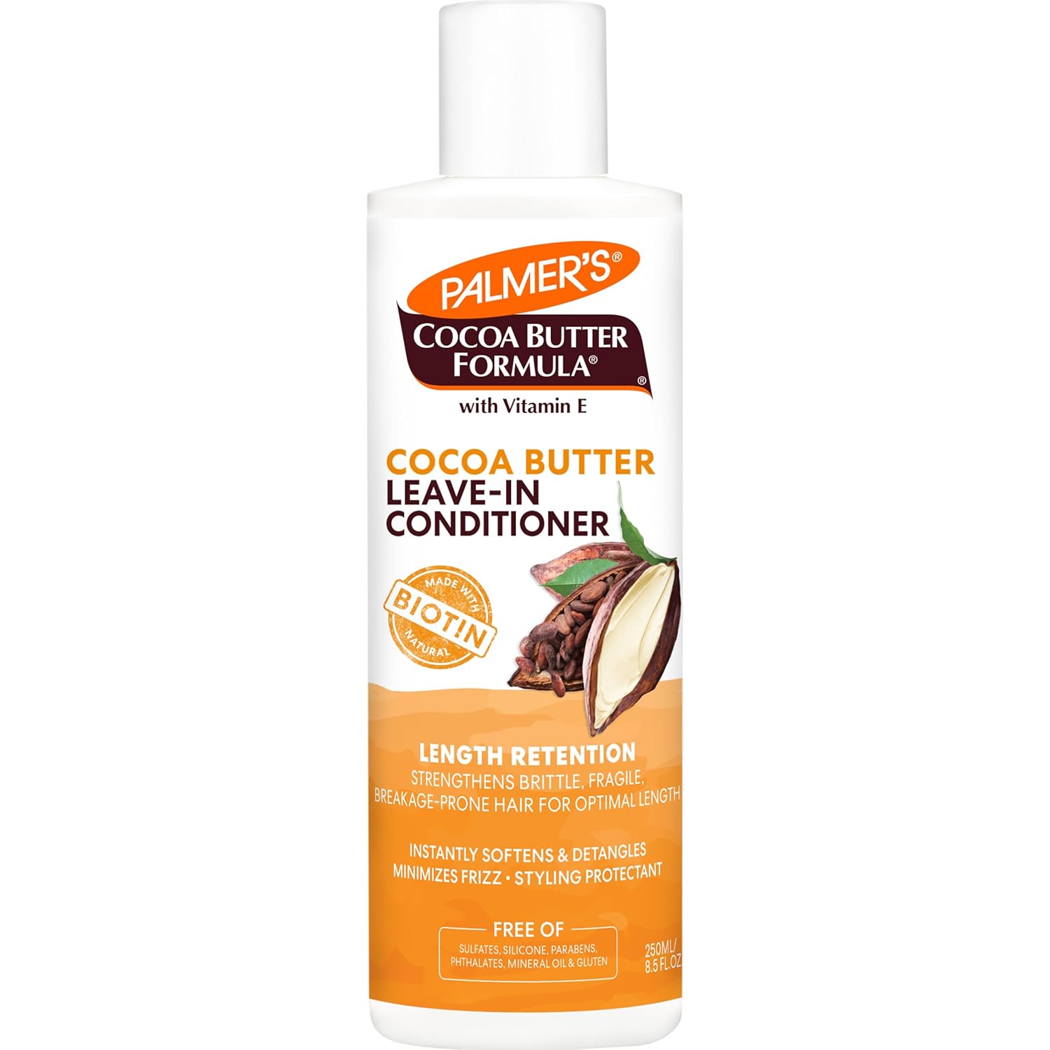 Palmer’s Cocoa Butter & Biotin Length Retention Leave-In Conditioner, Instant Detangler, Soften and Strengthen Textured and Curly Hair, 8.5 Ounce