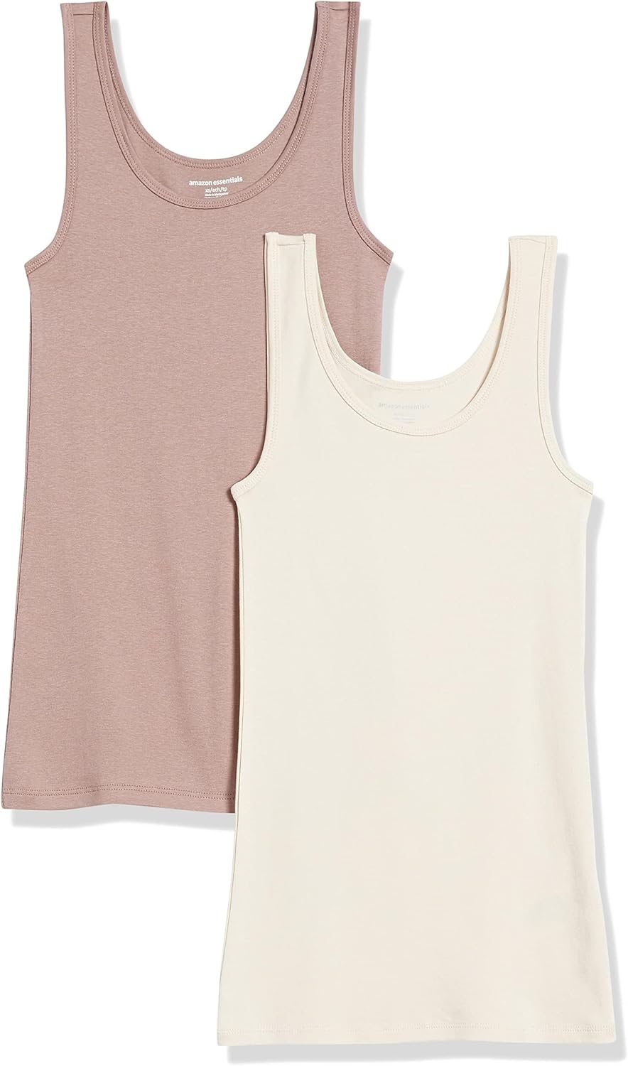 Amazon Essentials Women’s Slim-Fit Tank, Pack of 2