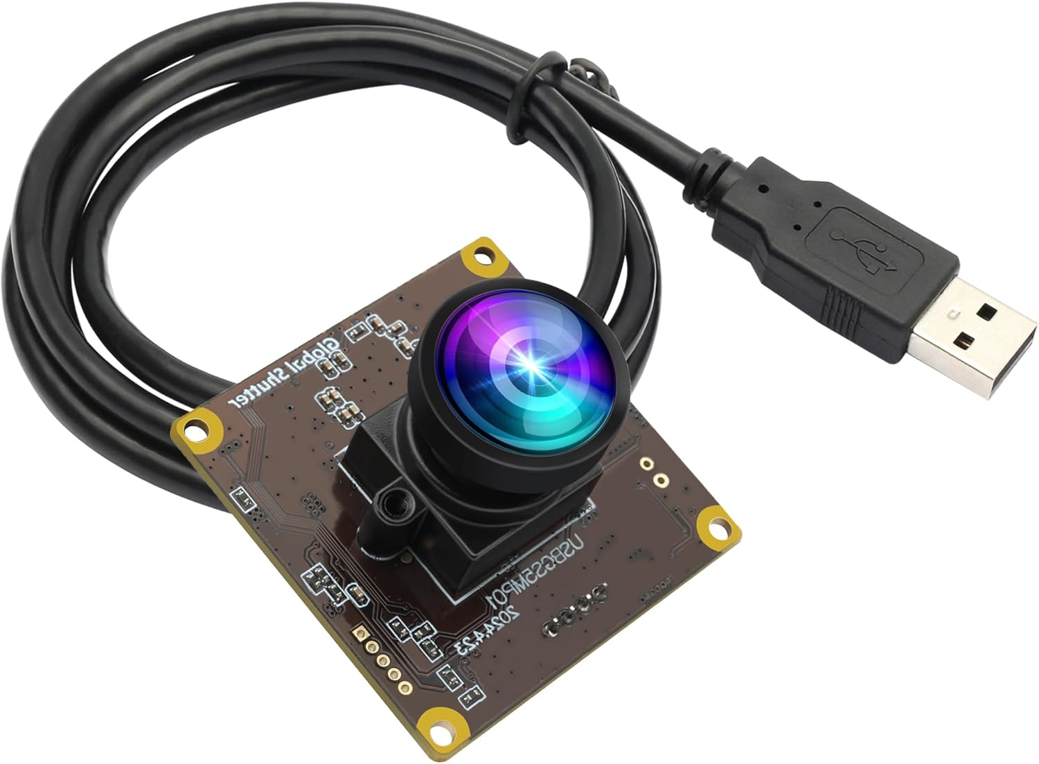 SVPRO 5MP 50fps Global Shutter USB Camera Module for Computer Laptop,High Speed Lightburn Camera for Laser Engraver Machinery Computer Vision Camera Board Wide Angle 120 Degree Industrial Camera