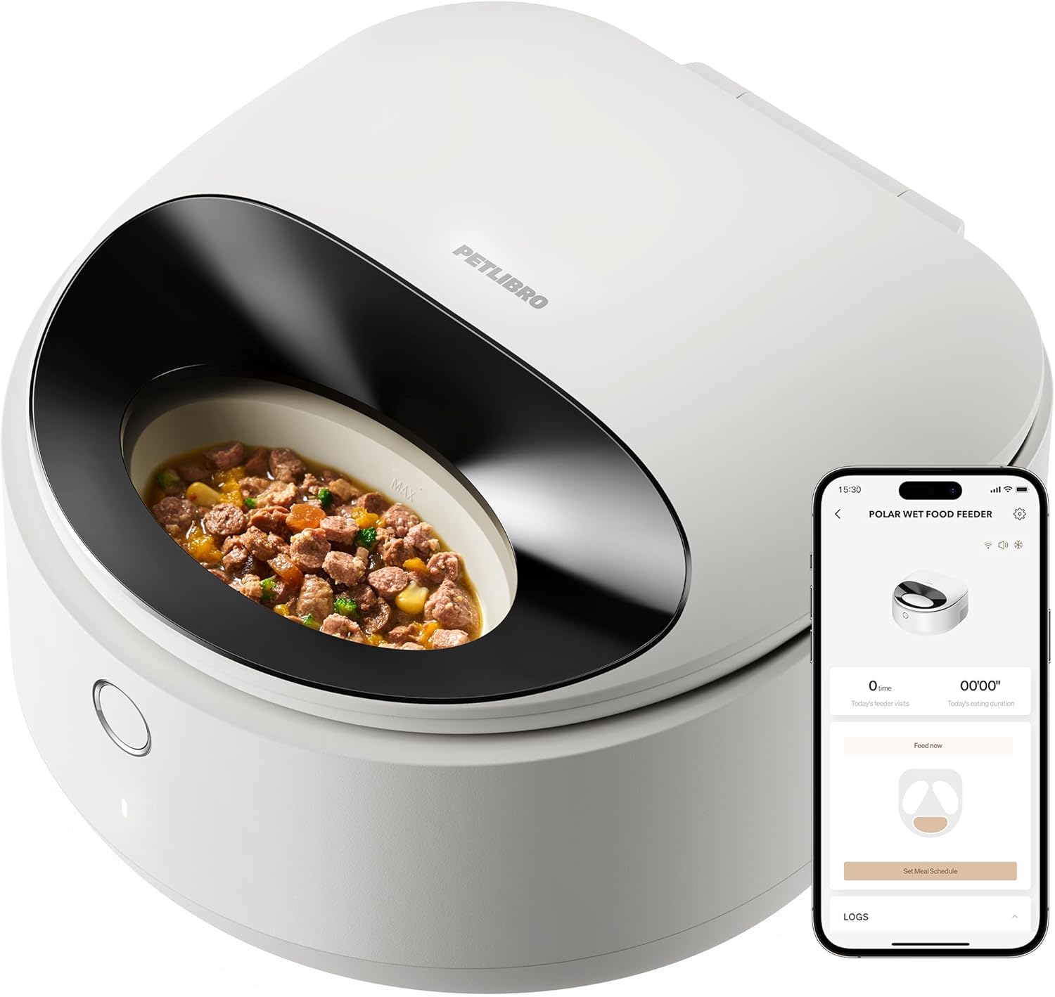 PETLIBRO Automatic Cat Feeder Wet Food Semiconductor Cooling 3 Days Freshness, APP Control Refrigerated 3 Meals Wet Food Dispenser,Polar WiFi Timed Auto Pet Feeder for Cat Dog