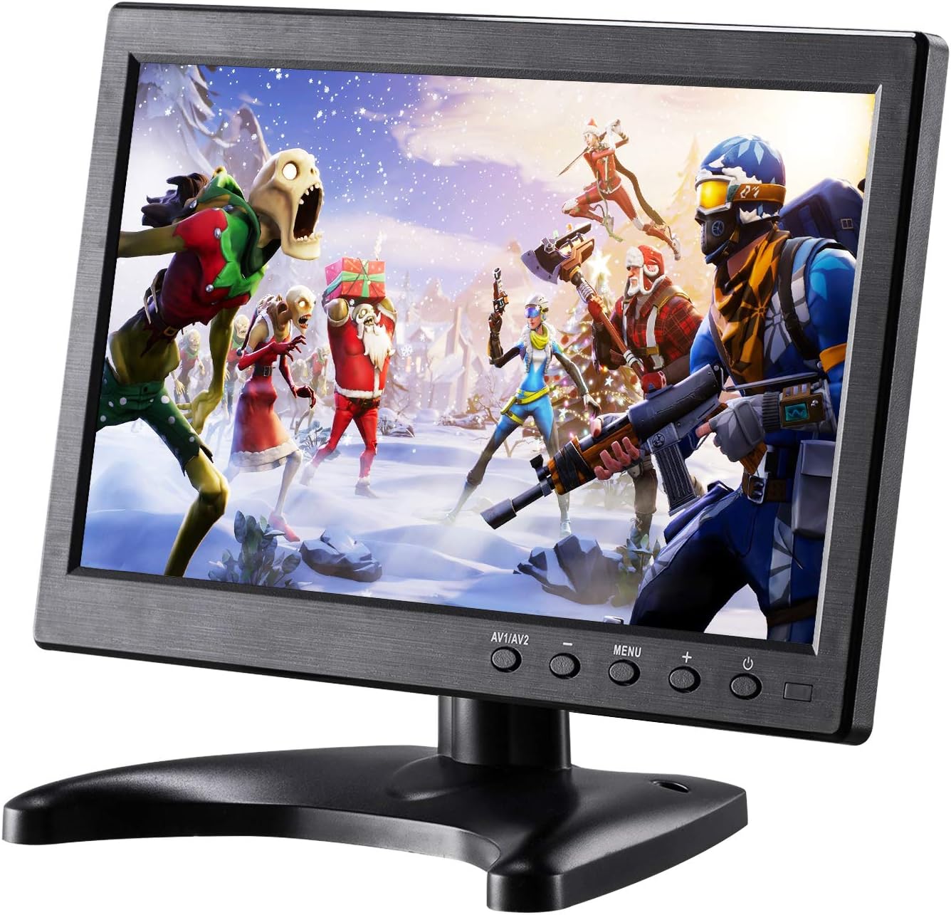 10.1 inch Small Computer Monitor HD 1024×600 with HDMI VGA BNC Port, Display Screen Monitor, Video HDMI Monitor – Build with Speakers