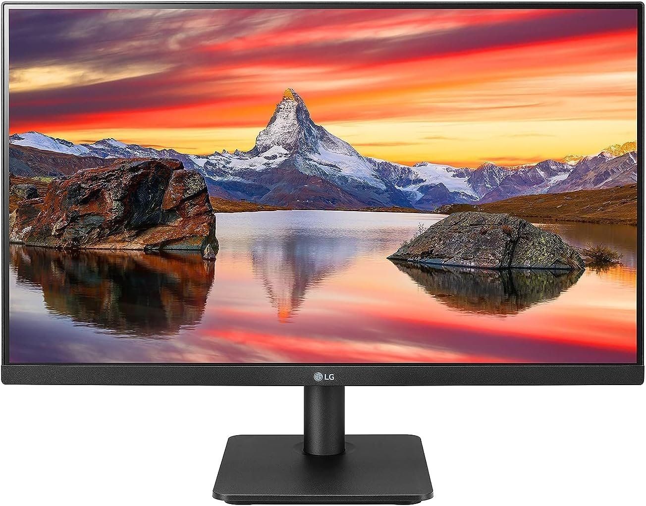 LG FHD (1920 x 1080) 24 Inch Computer Monitor, IPS, AMD FreeSync, 3-Side Borderless Design, 75Hz, 5ms, Reader Mode, Smart Energy Saving, OnScreen Control, HDMI, D-Sub, 24MP400-B, Black