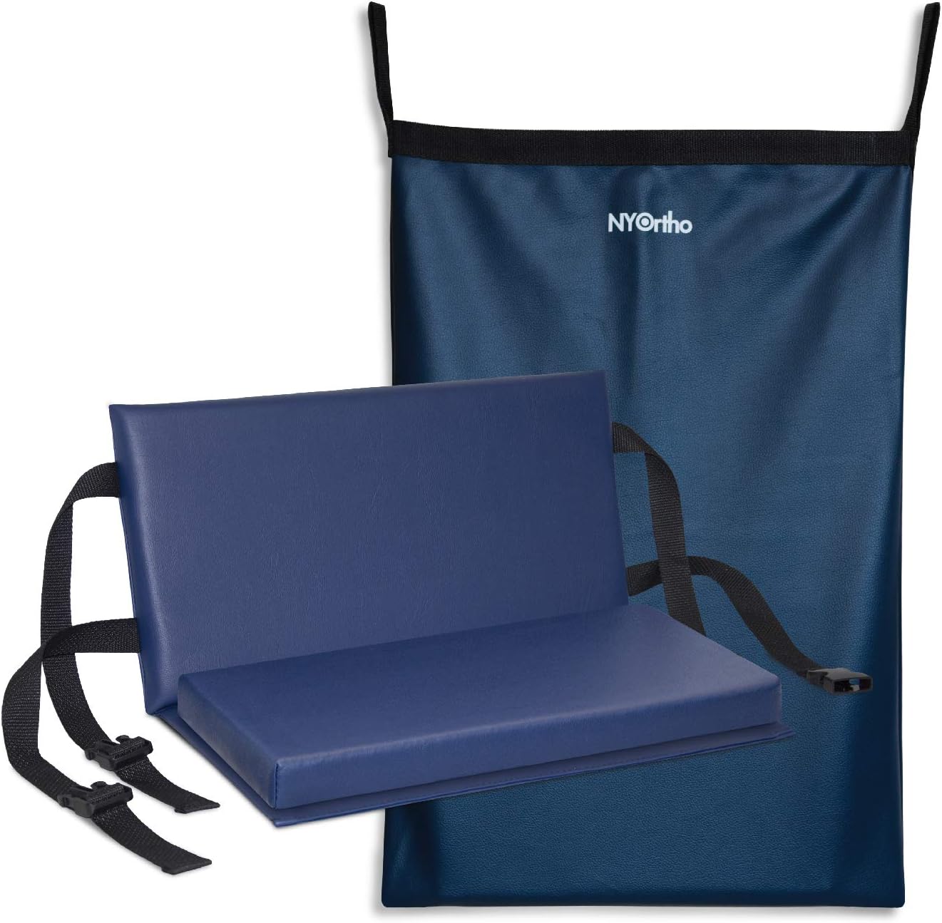 NYOrtho Wheelchair Foot-Rest Extender Elevating Pad – Leg Cushion Protector + Carrying Bag | Secures Easily with Quick-Release Strap Seat Widths 22″ – 24″ + Carrying Bag, 1″ Foot Platform