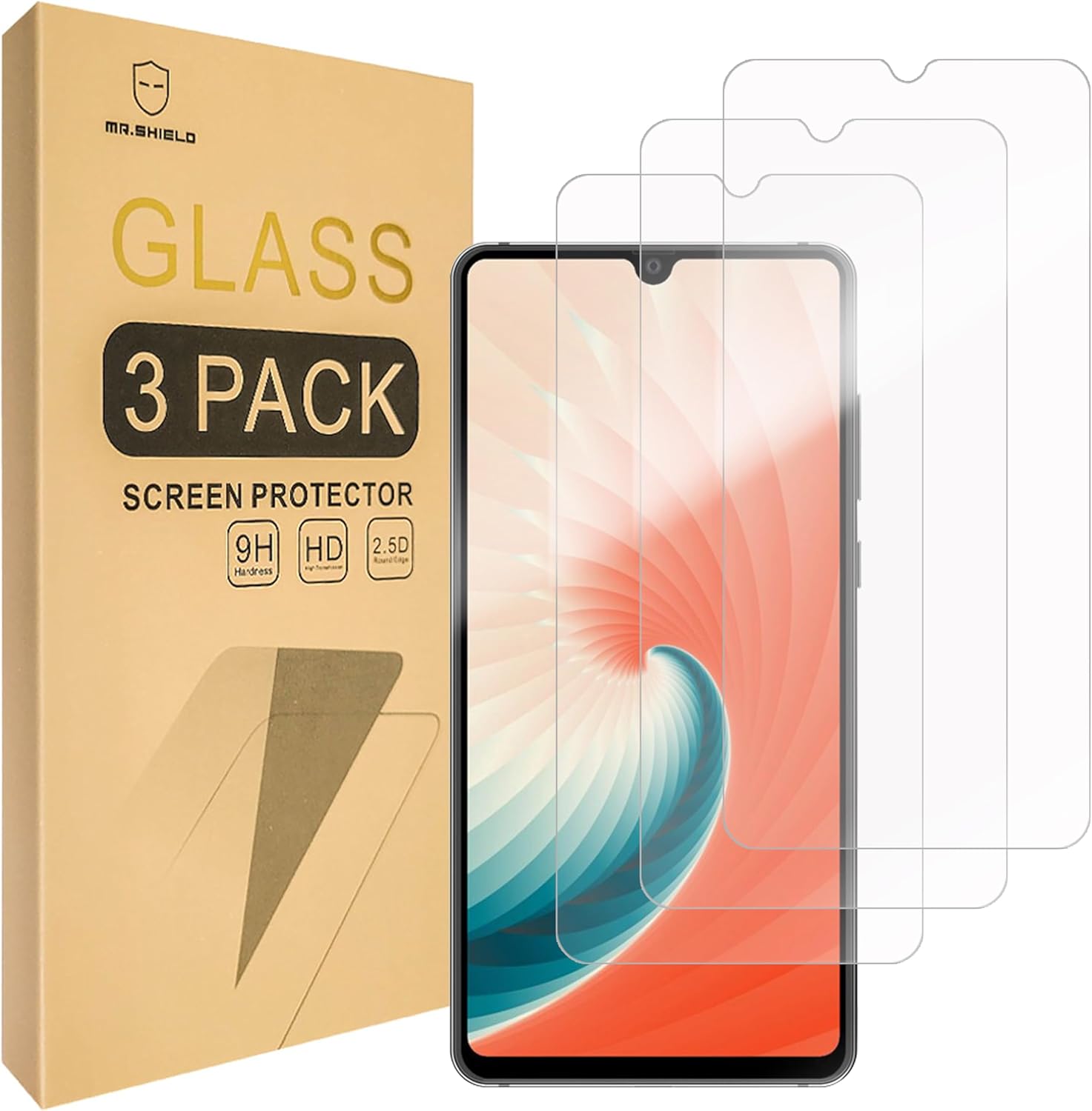 Mr.Shield [3-PACK] Designed For Huawei (Mate 20) [Tempered Glass] Screen Protector with Lifetime Replacement