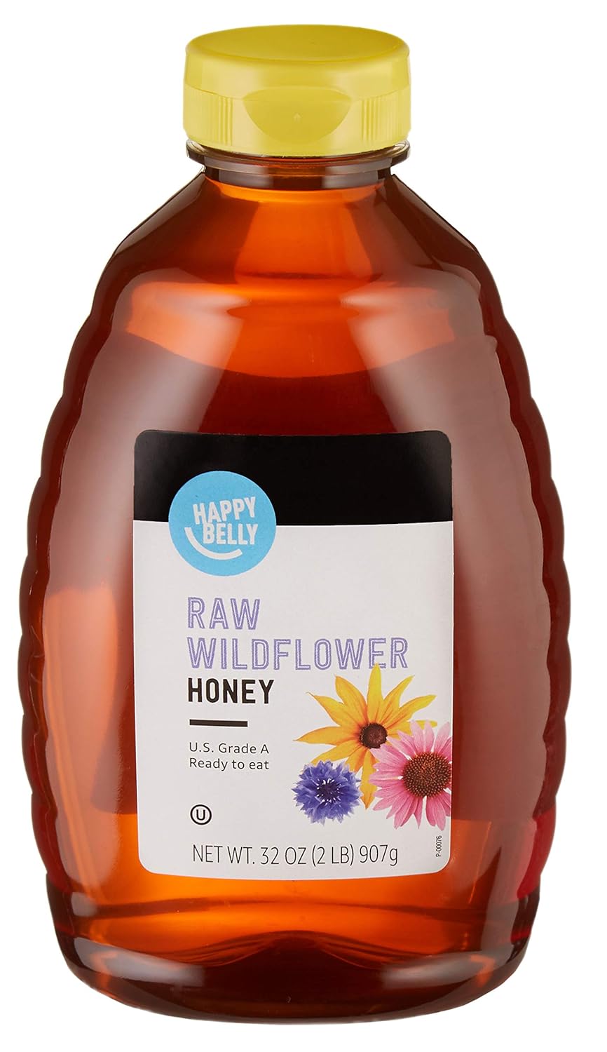 Amazon Brand – Happy Belly Raw Wildflower Honey, 32 ounce (Previously Solimo)