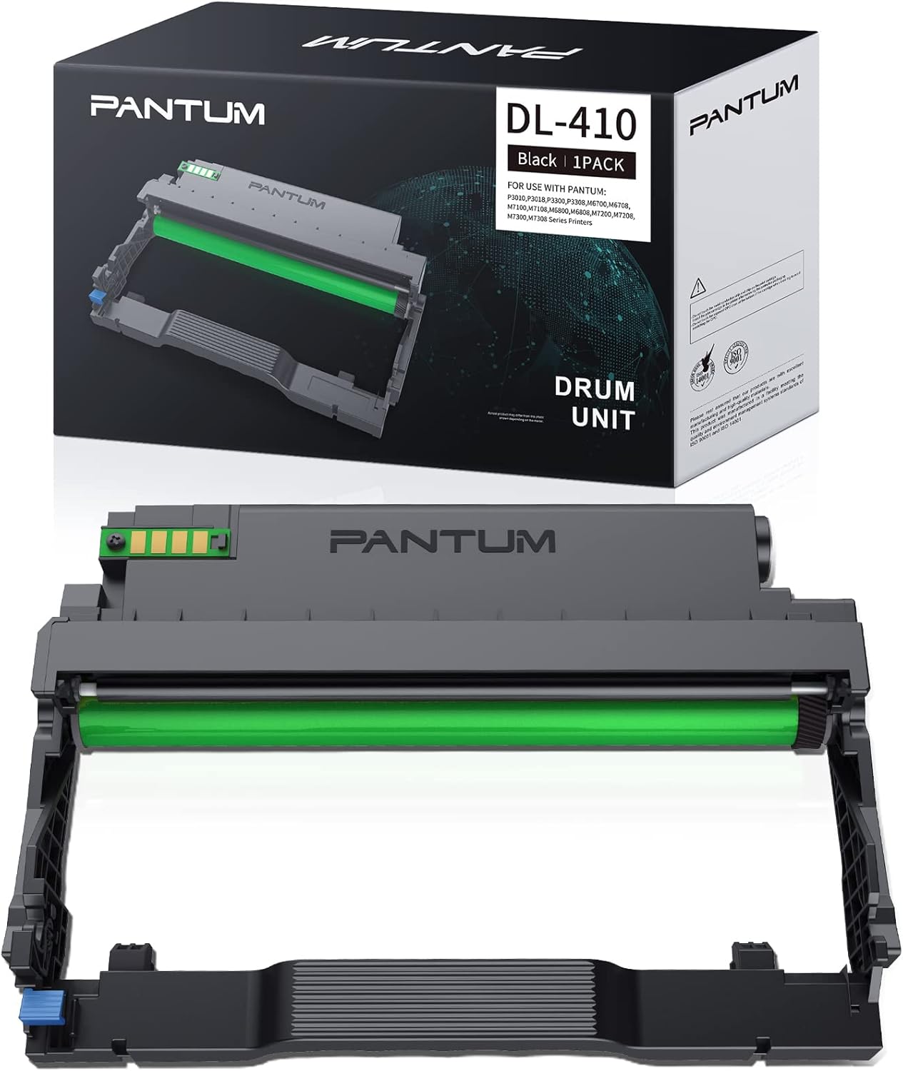 Pantum DL-410 Drum Unit, Yields up to 12,000 Pages, Works P3010, P3012, P3300, P3302, M6702, M7100, M7102, M6802, M7202, L2300DW, L2350DW, L2710FDW, M15DW, M29DW, M118DW Series Printers