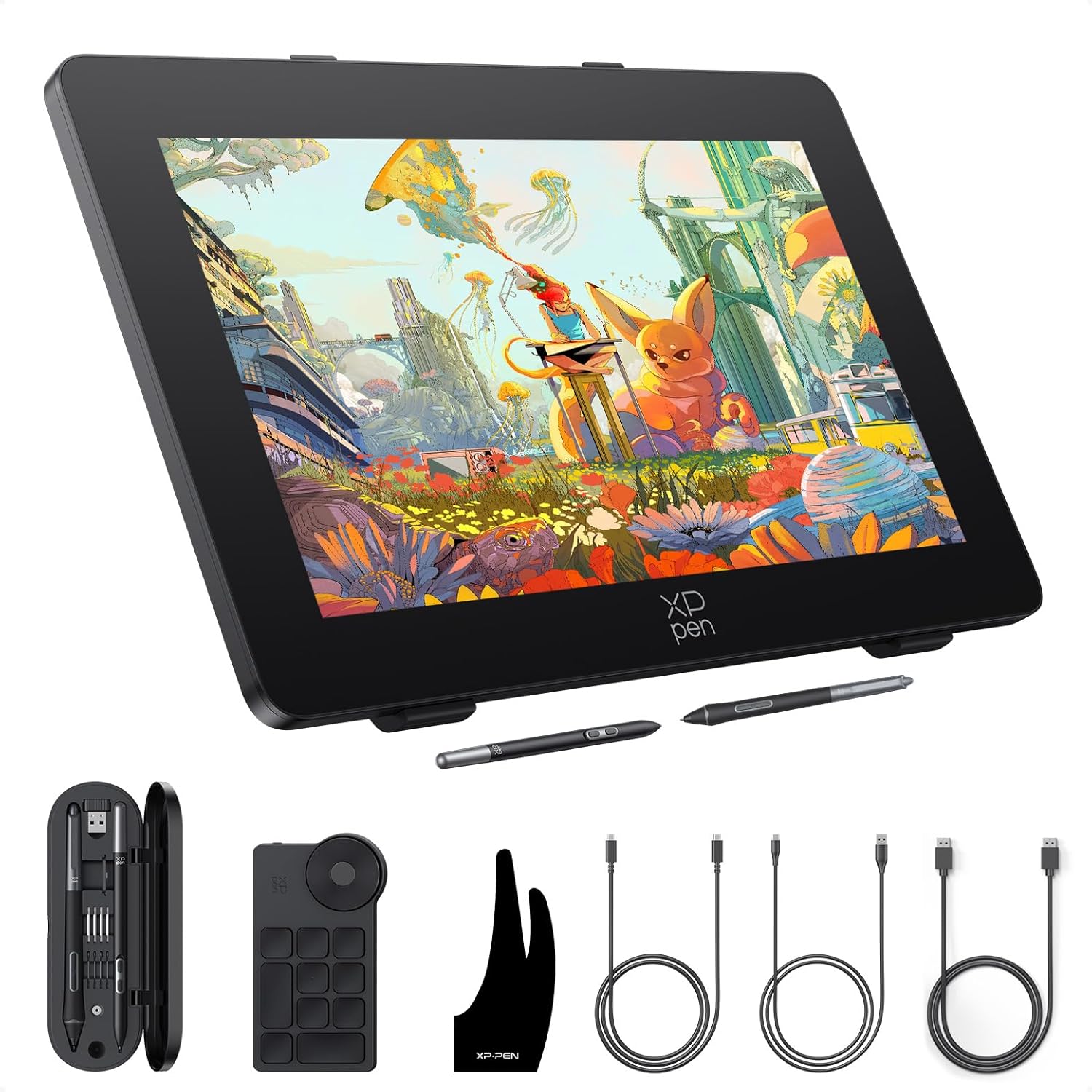 XPPen Artist Pro 24 Gen2 4K Ultra HD Drawing Tablet with Screen, Dual 16384 Pen Pressure Stylus, Wireless Keydial, 99% Adobe RGB, △E