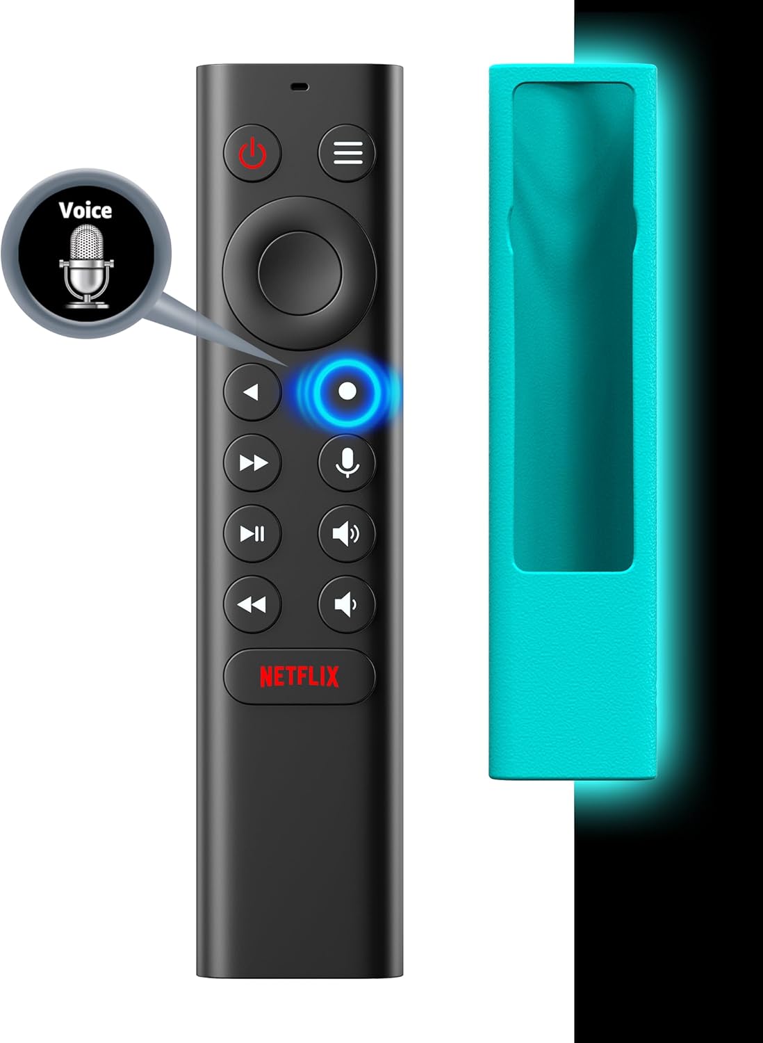 (with Blue Luminous Case) Replace for Nvidia Shield Remote Control Replacement with Voice Search, Backlit Buttons, IR Blaster to Control Your TV, Customizable Menu Buttons