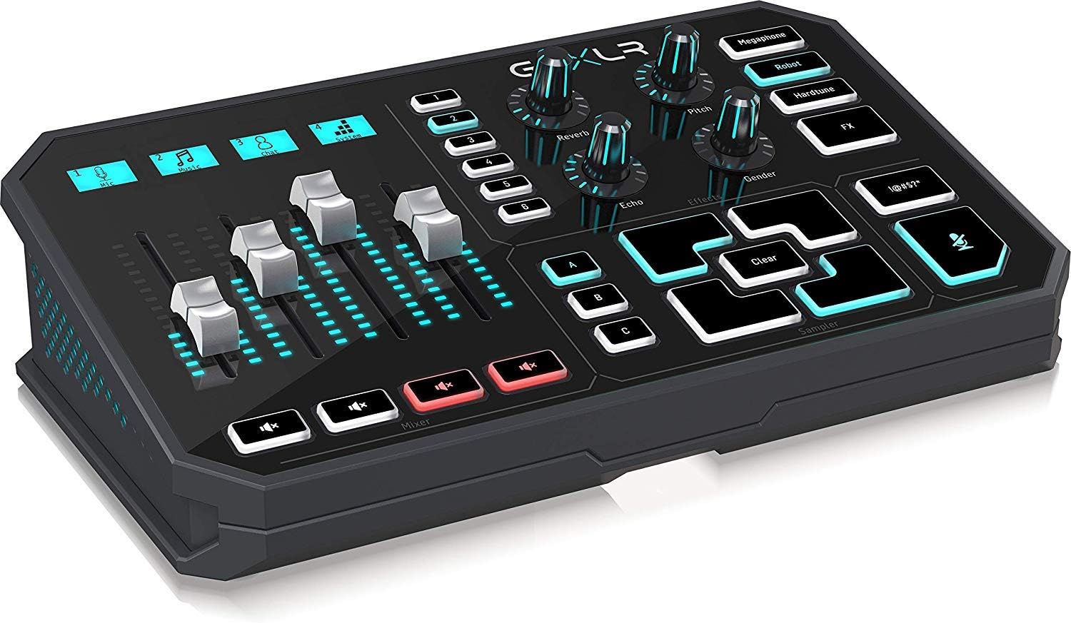 TC-Helicon GoXLR Revolutionary Online Broadcaster Platform with 4-Channel Mixer, Motorized Faders, Sound Board and Vocal Effects, Officially Supported on Windows