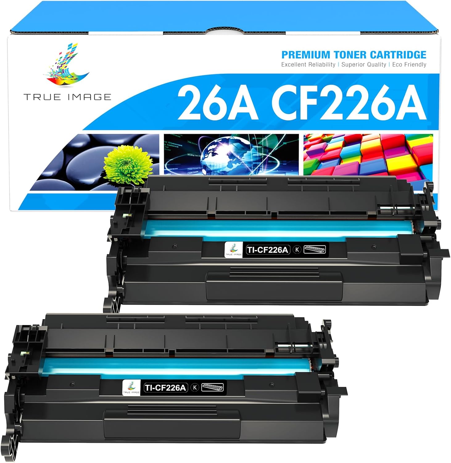 26A Toner Cartridge for HP Printer CF226A M426fdw Compatible for HP 26A Black Laserjet Toner Cartridge 26X CF226X M402n MFP M426fdw M402dn M402 M402dw M402dne M426fdn M426 M426dw Printer Ink 2 Pack