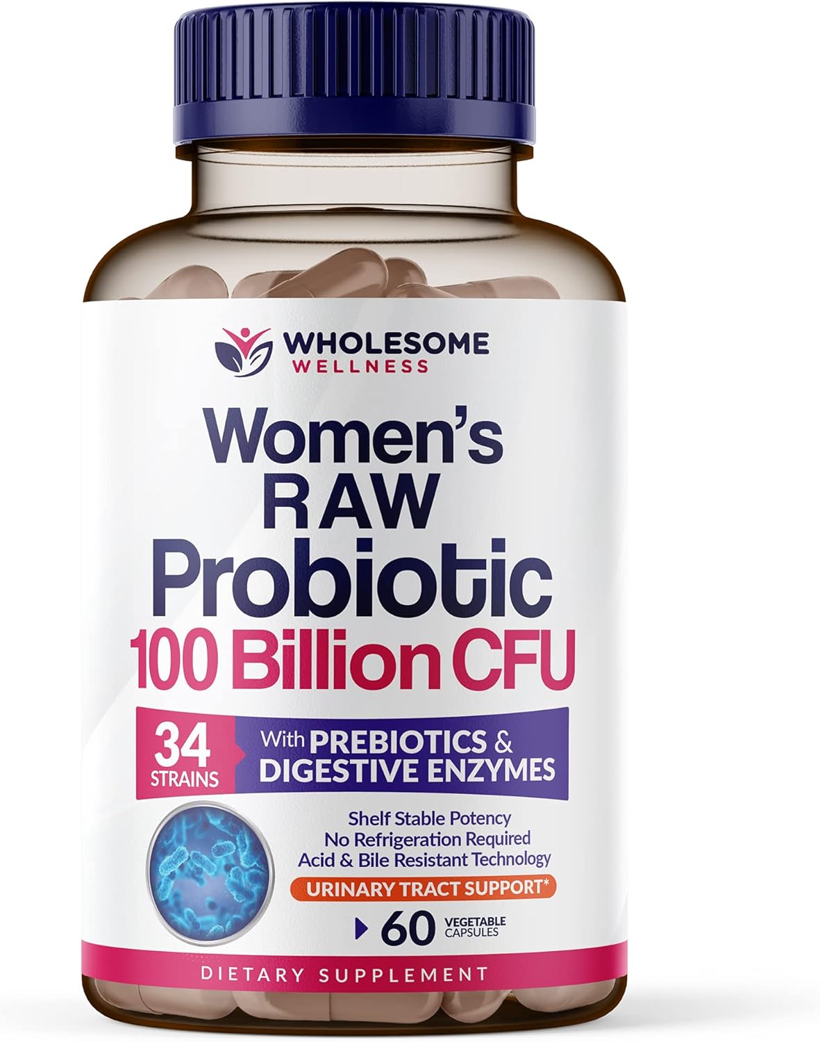 Dr. Formulated Raw Probiotics for Women 100 Billion CFUs with Prebiotics, Digestive Enzymes, Approved Women’s Probiotic for Adults, Shelf Stable Probiotic Supplement Capsules