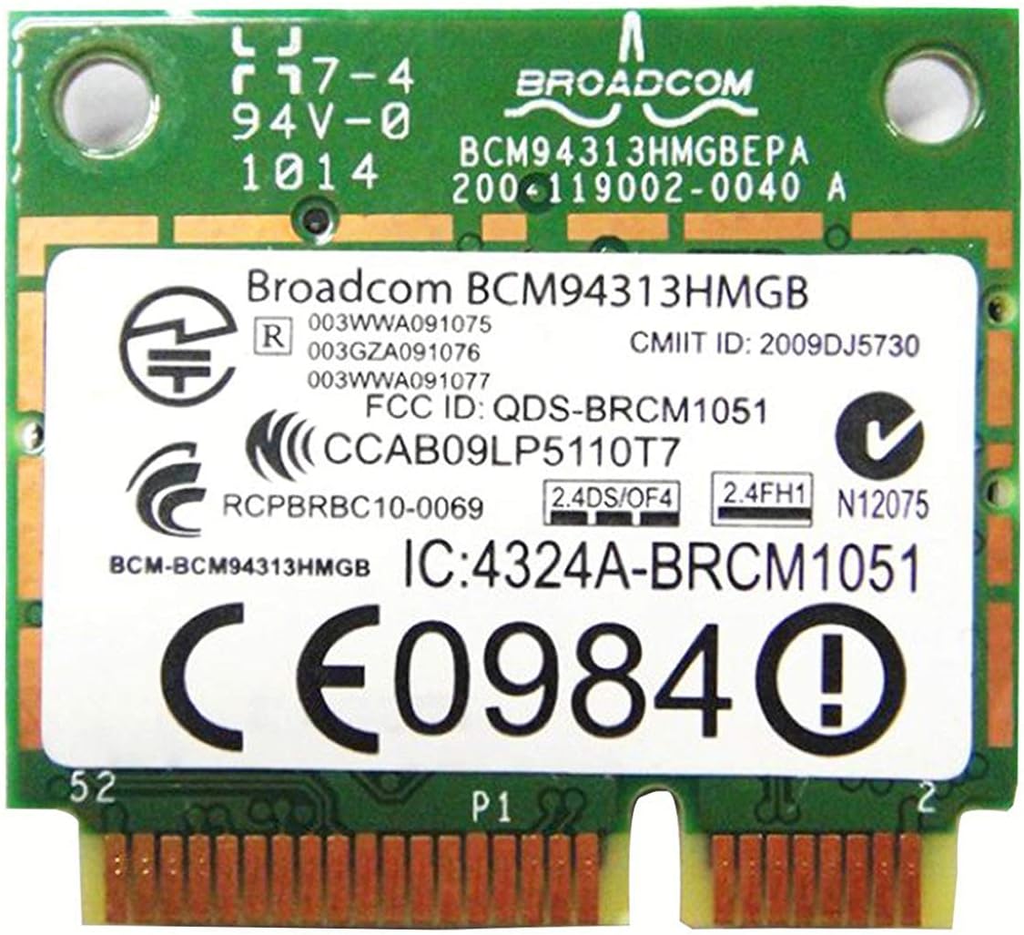 BroadCom BCM94313HMGB BCM4313 Half Mini PCIe BT Bluetooth WLAN WIFI Wireless Card for HP Laptop 598711-001 600370-001 657308-001 657325-001