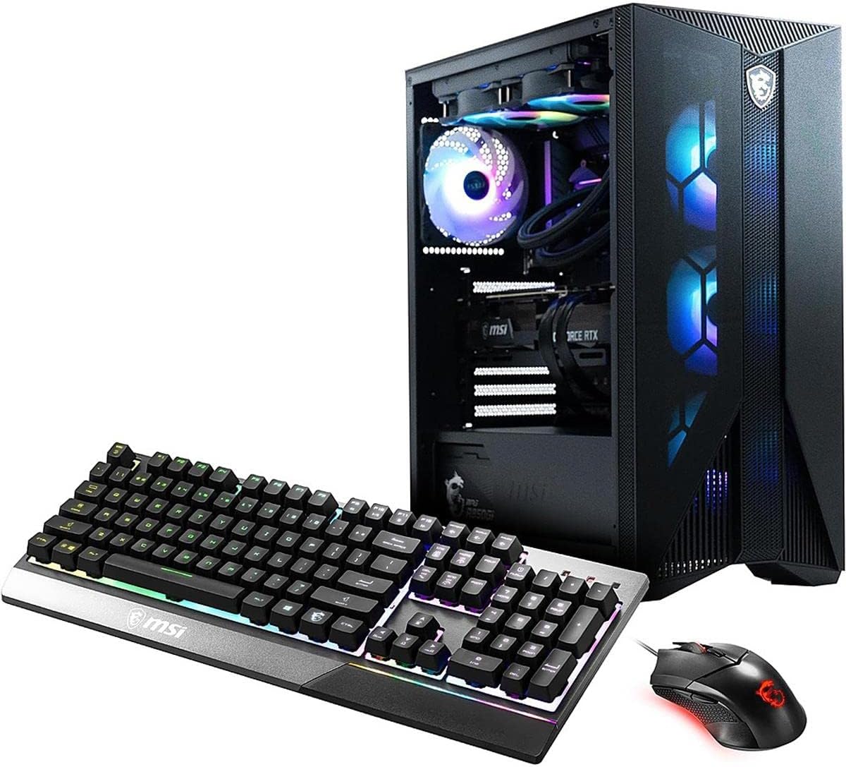 MSI Aegis RS (Tower) Gaming Desktop, Intel Core i9-12900K, GeForce RTX 3080, 32GB Memory (Dual-CHL), 1TB SSD + 2TB HDD, WiFi 6E, Liquid Cooling, USB Type-C, VR-Ready, Windows 11 Home (12TE-255US)