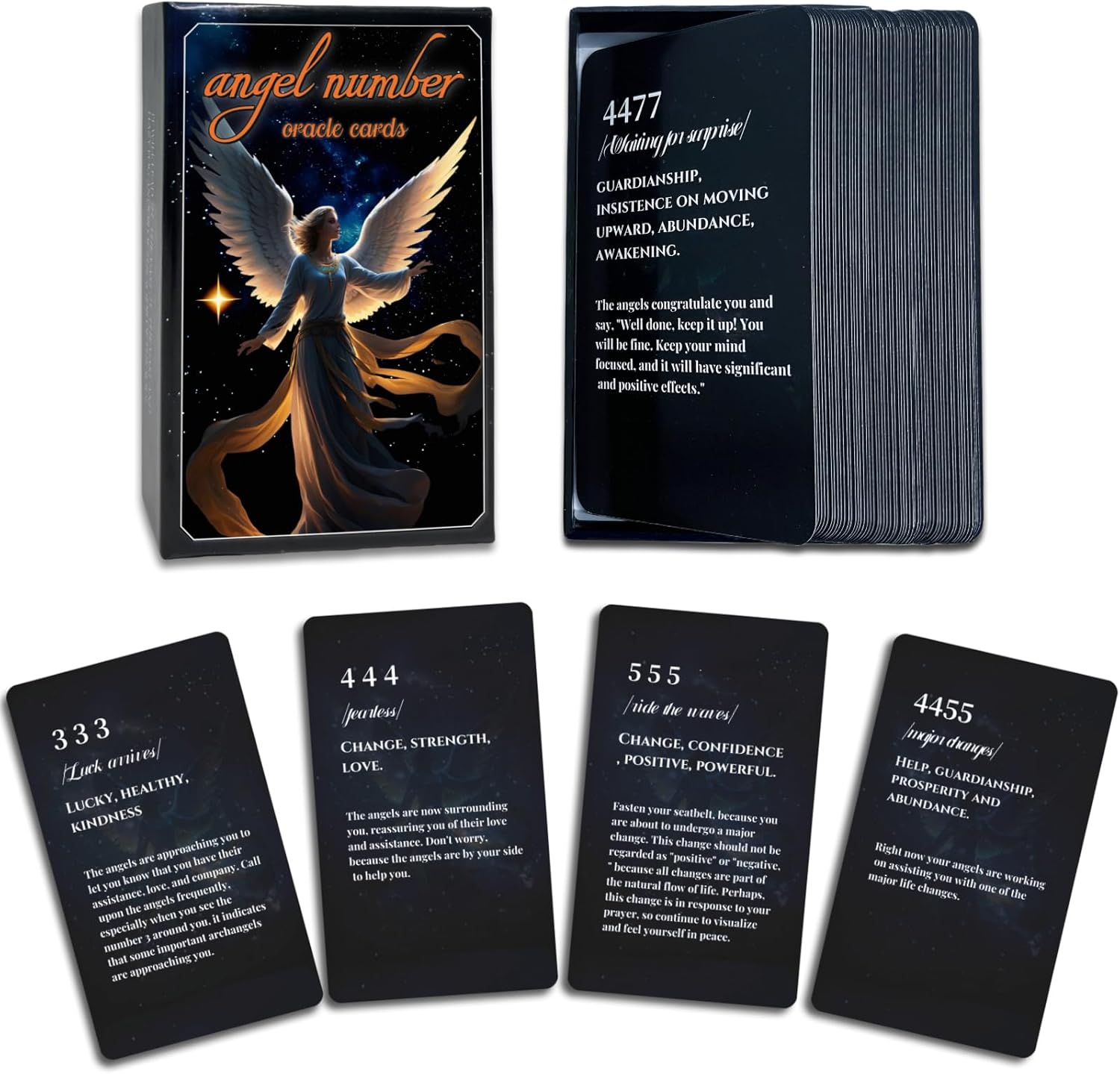 Oracle Cards for Beginners， Angel Number Oracle Cards， Guidance on The Direction of Life, Covering Many Fields Such As Love, Life, Spirit, Friends, Wealth and Future