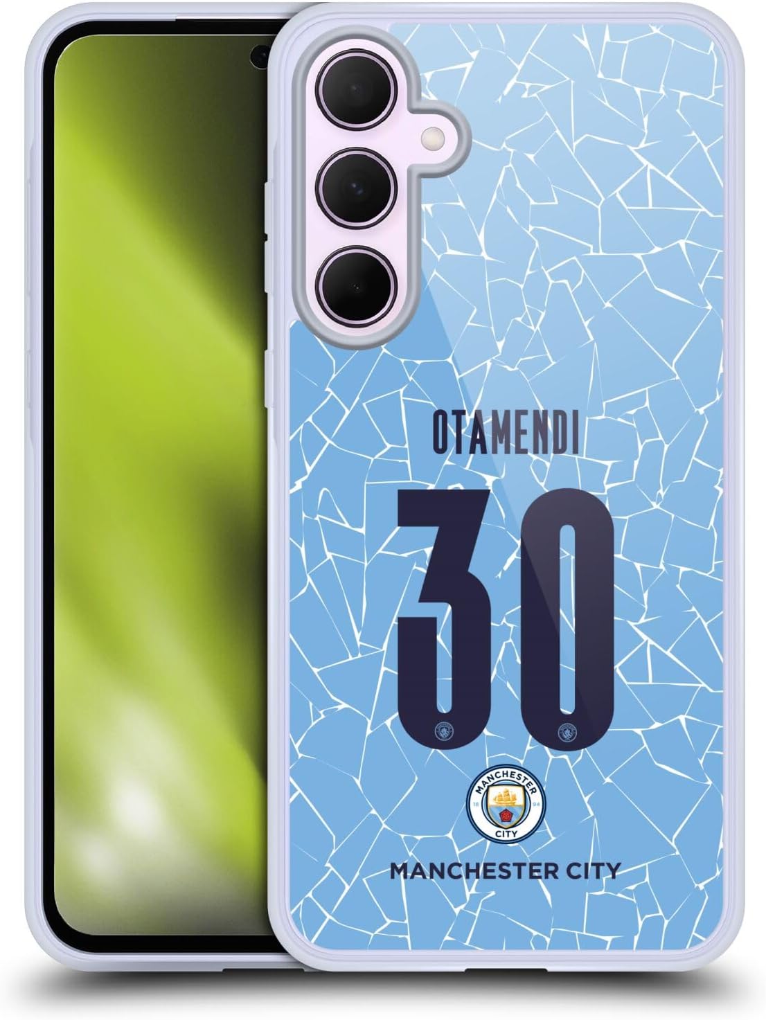 Head Case Designs Officially Licensed Manchester City Man City FC Nicolas Otamendi 2020/21 Players Home Kit Group 2 Soft Gel Case Compatible with Samsung Galaxy A35 5G