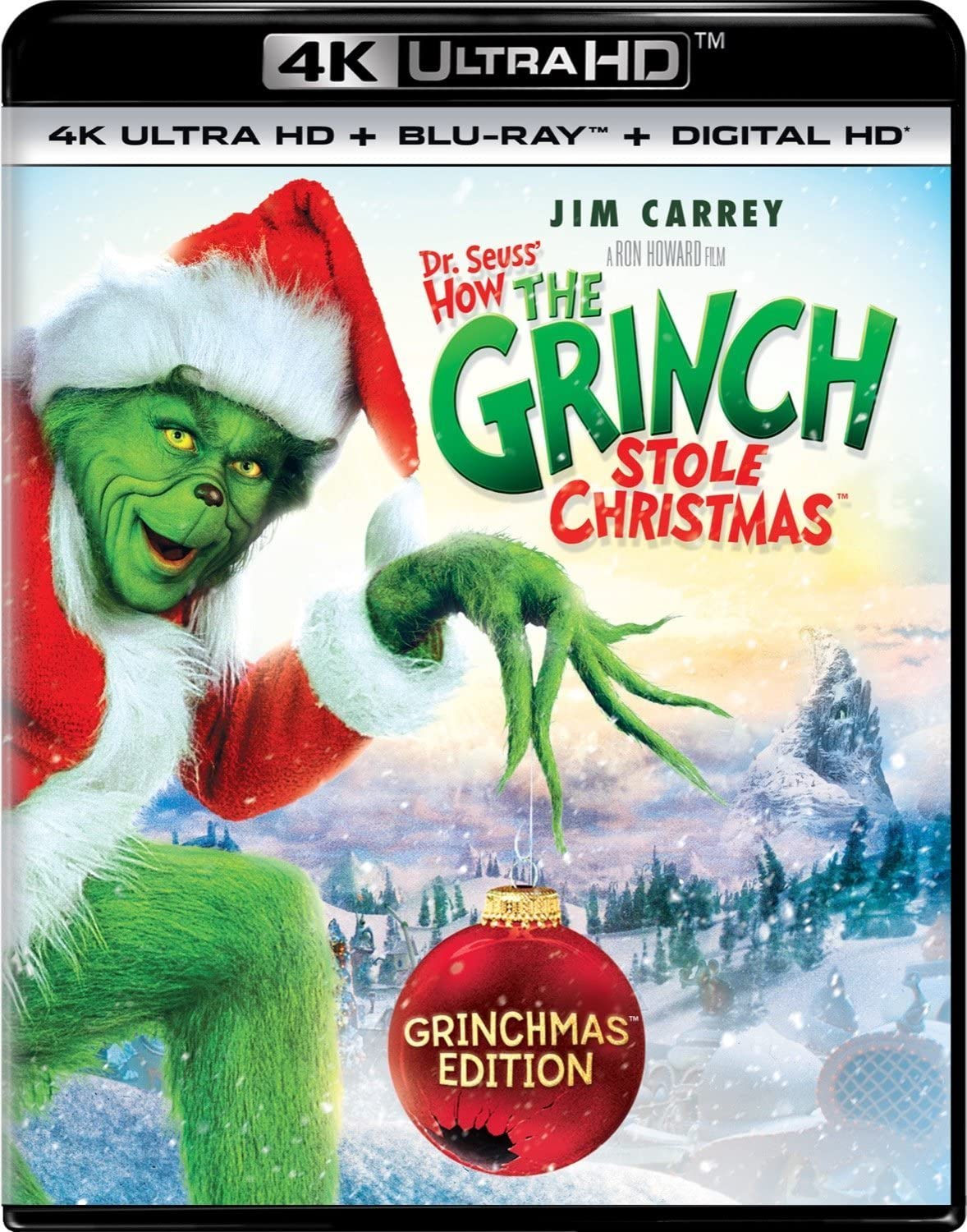 Dr. Seuss’ How The Grinch Stole Christmas – Grinchmas Edition 4K Ultra HD + Blu-ray + Digital [4K UHD]