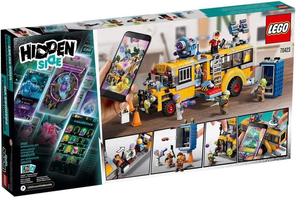 LEGO Hidden Side 70423 Paranormal Intercept Bus 3000 Construction Set, AR Games app, Toys for 8 Years Old Boys and Girls, Interactive Augmented Reality Ghost Playset with 5 Minifigures