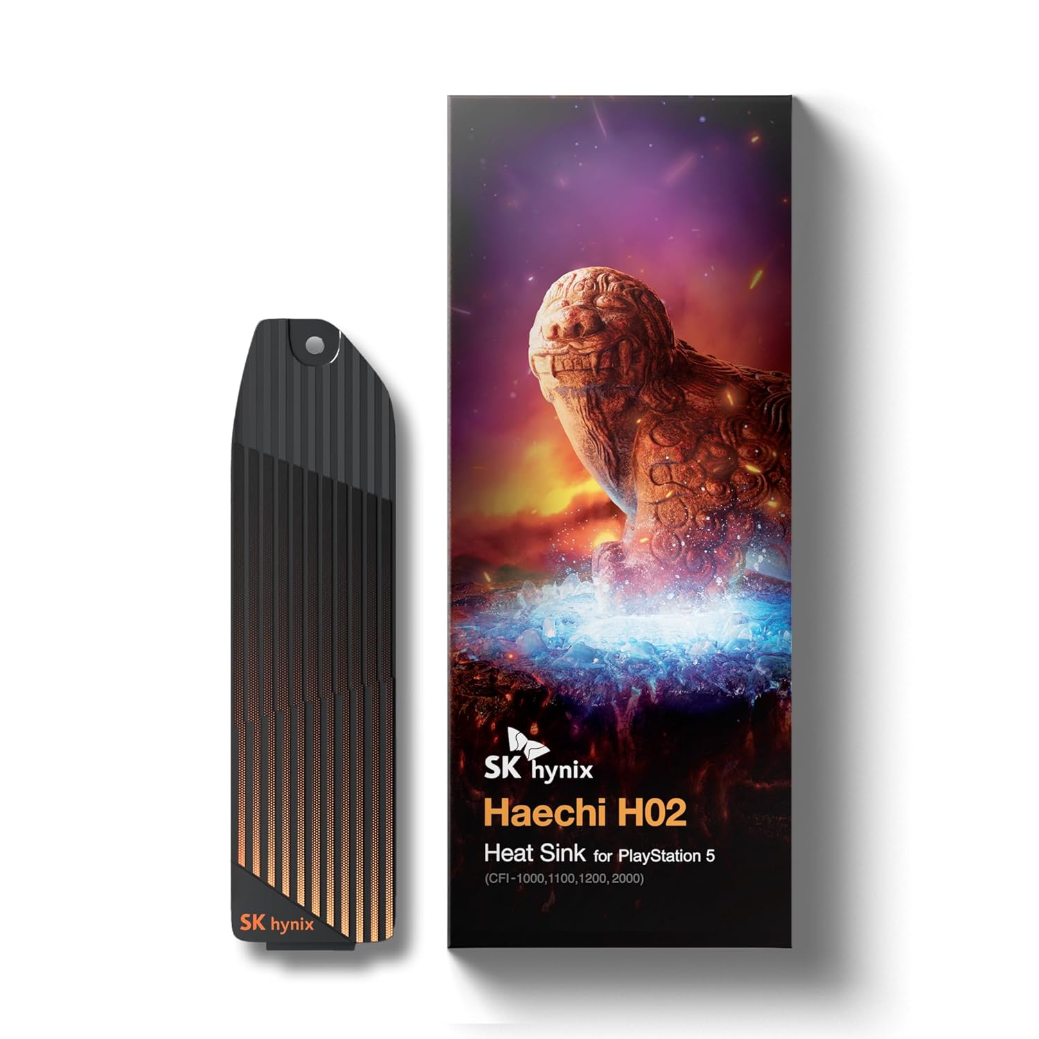 SK hynix Haechi H02 NVMe M.2 SSD Heatsink for PS5 | Perfect fit with SK hynix Platinum P41 SSD