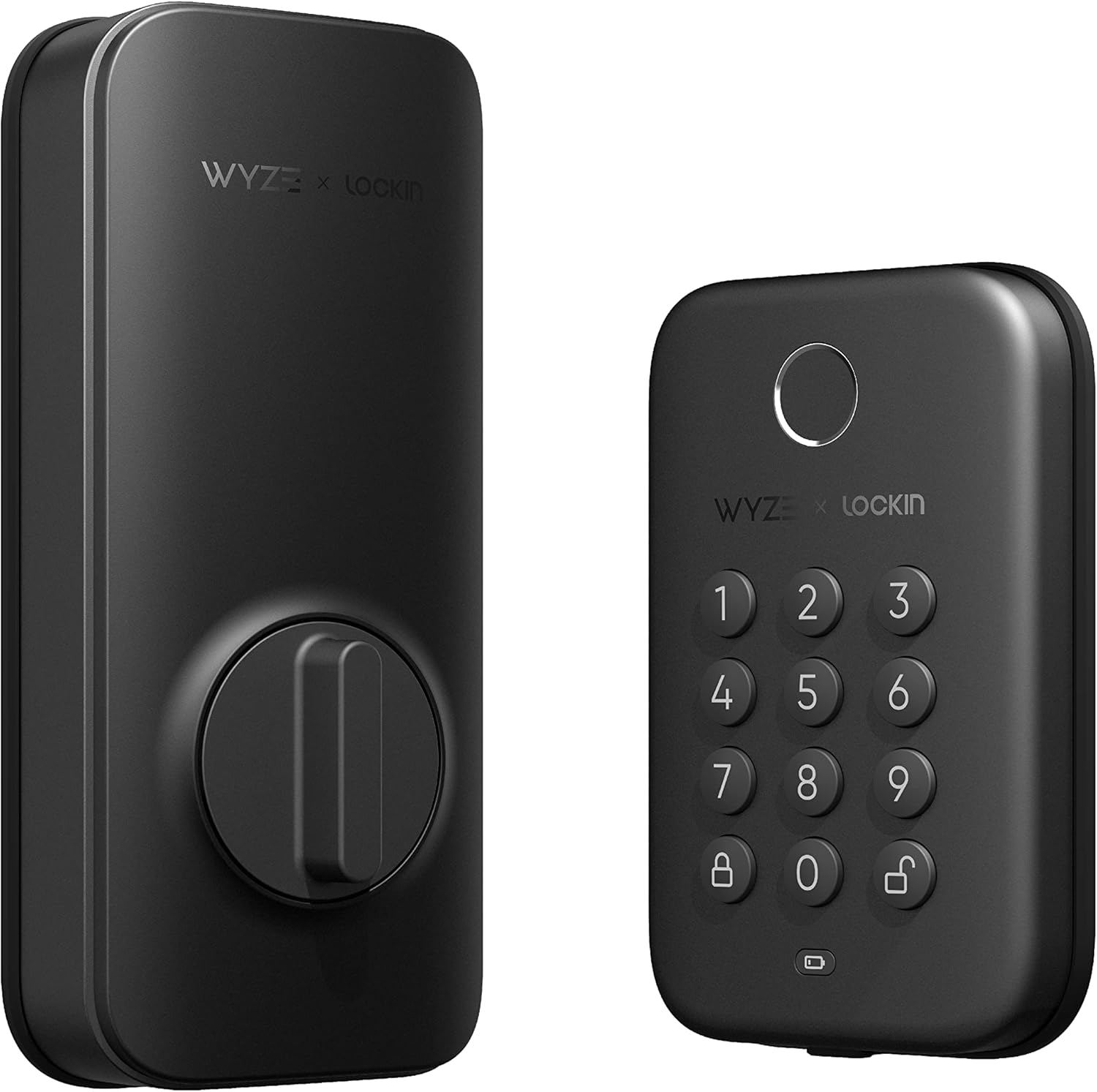 Wyze Auto-Lock Bolt, Fingerprint Keyless Entry Door Smart Bluetooth Deadbolt Replacement, Backlit Keypad, IPX5 Weatherproof, in-App History and Scheduled Access, BHMA, UL 20-Min Fire Rated