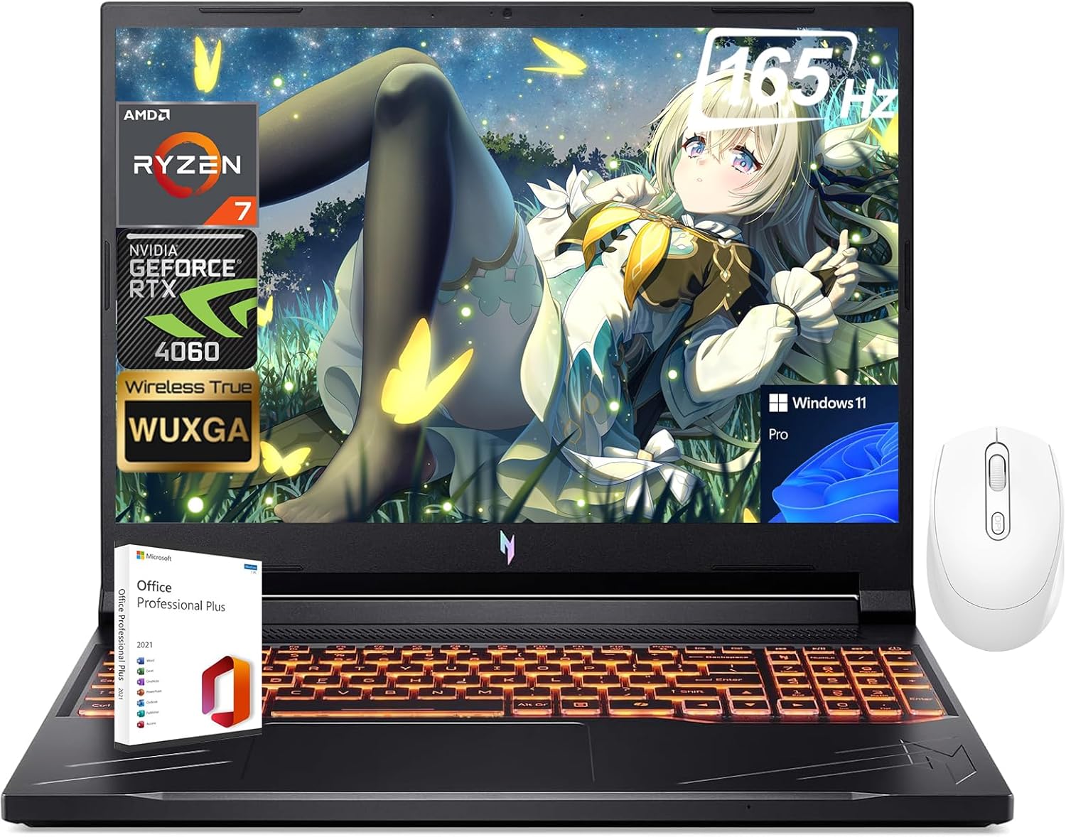 acer Nitro V16(2024) Gaming Laptop – 16″ 165Hz WUXGA, AMD Ryzen 7-8845HS(Octa-Core AI Capable Processor), NVIDIA GeForce RTX 4060, 32GB DDR5 RAM, 1TB SSD, Lifetime Microsoft Office & Windows 11 Pro