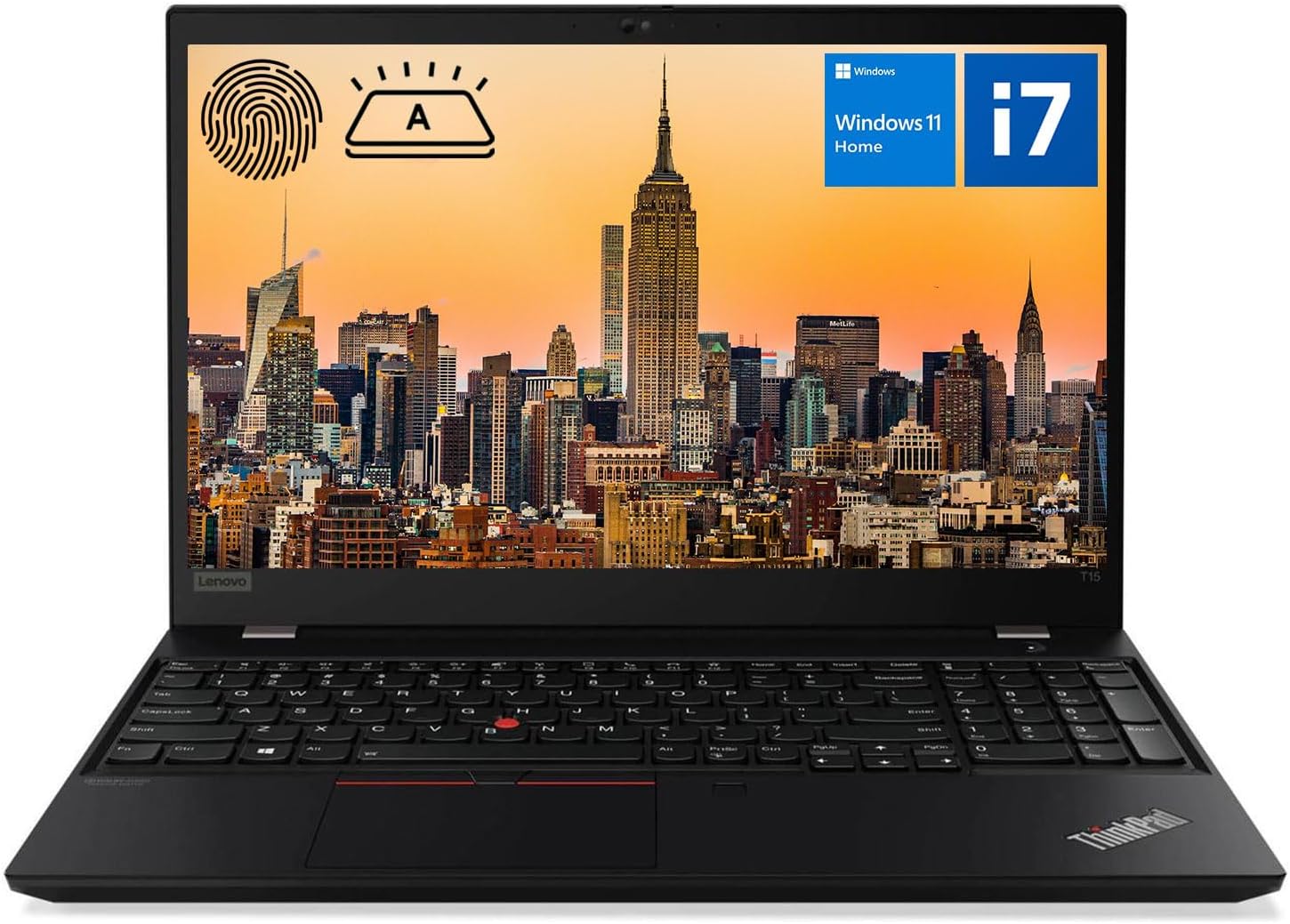 Lenovo ThinkPad T15 Gen 2 Business Laptop, 15.6″ FHD Display, Intel i7-1185G7, 16GB RAM, 512GB SSD, IR Camera, Fingerprint Reader, Backlit Keyboard, HDMI, Wi-Fi 6, Windows 11 Pro, Black, 3Yr Warranty