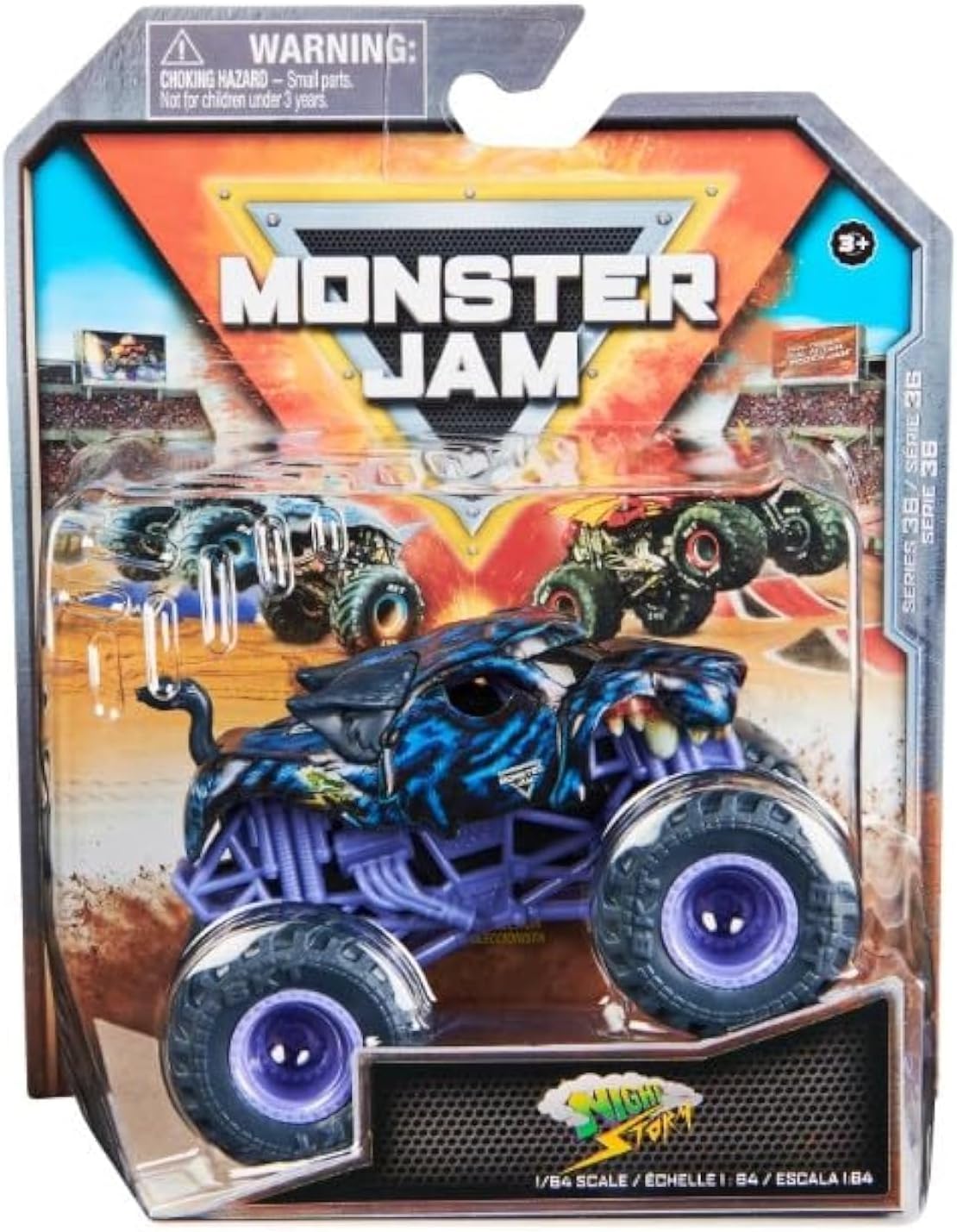 Monster Jam 2024 Night Storm Crazy Creatures Official 1:64 Diecast Truck Series 36