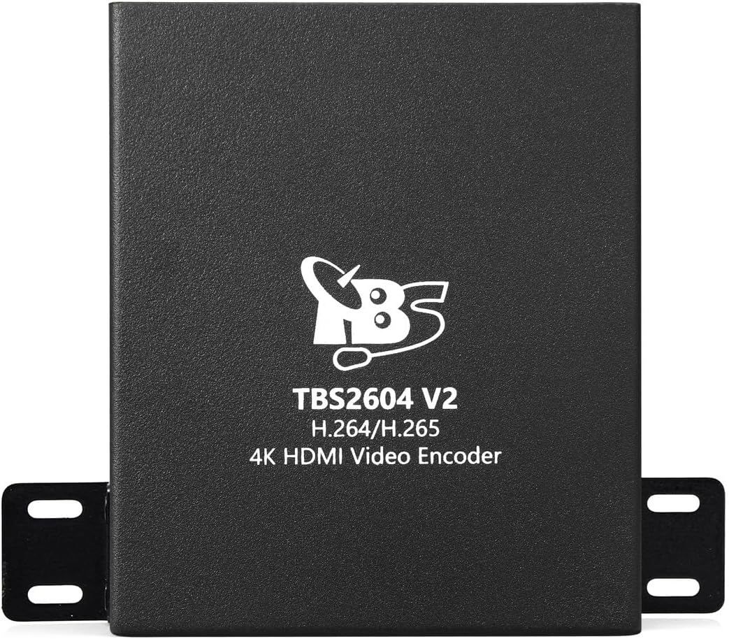 HD 4K HDMI Encoder, TBS2604v2 UHD H.264/H.265 Video Encoder Support HTTP HLS(m3u8) RTSP UDP RTMP RTMPS SRT Protocol for IPTV with Web UI Control