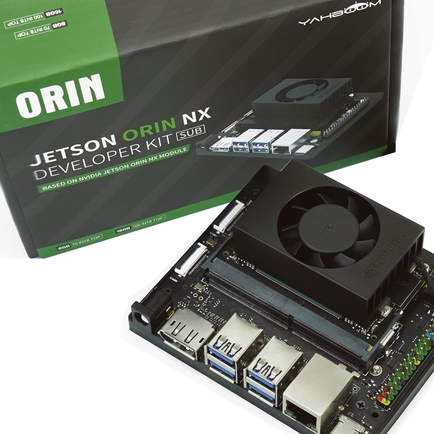 Yahboom Jetson Orin NX 8GB Development Kit for AI Edge Computing P/N 900-13767-0010-000 Provide ROS Programming Courses Based on Official Core Module(Orin NX 8GB Basis Kit)