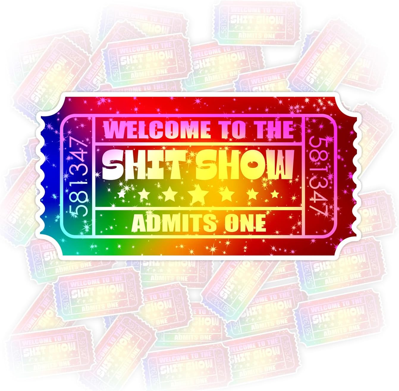 Buy, Don’t Bye Welcome to The Shit Show Ticket Sticker Waterproof Vinyl Sticker for Water Bottle Cars Laptops Phone Gifts for Women Adults Kids Boys, Multi Size