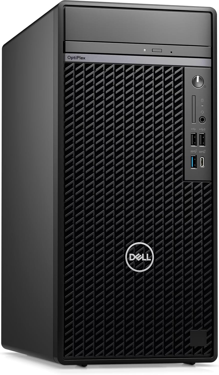 Dell OptiPlex 7010 Tower Computer, Intel i7-12700K, 32GB RAM, 1TB NVMe SSD, USB-C, DisplayPort, HDMI, WiFi, Bluetooth, DVDRW, Windows 11 Pro, Black Desktop