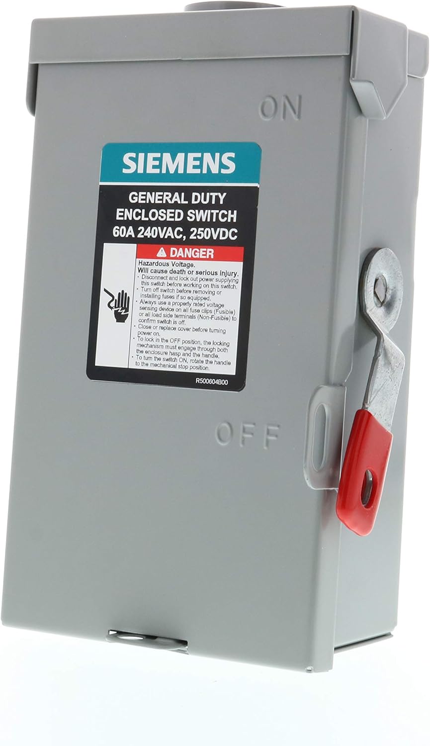 Siemens GNF322RA 60-Amp, 3-Pole, 240V General Duty Compact Series Safety Switch, Non-Fusible, Outdoor