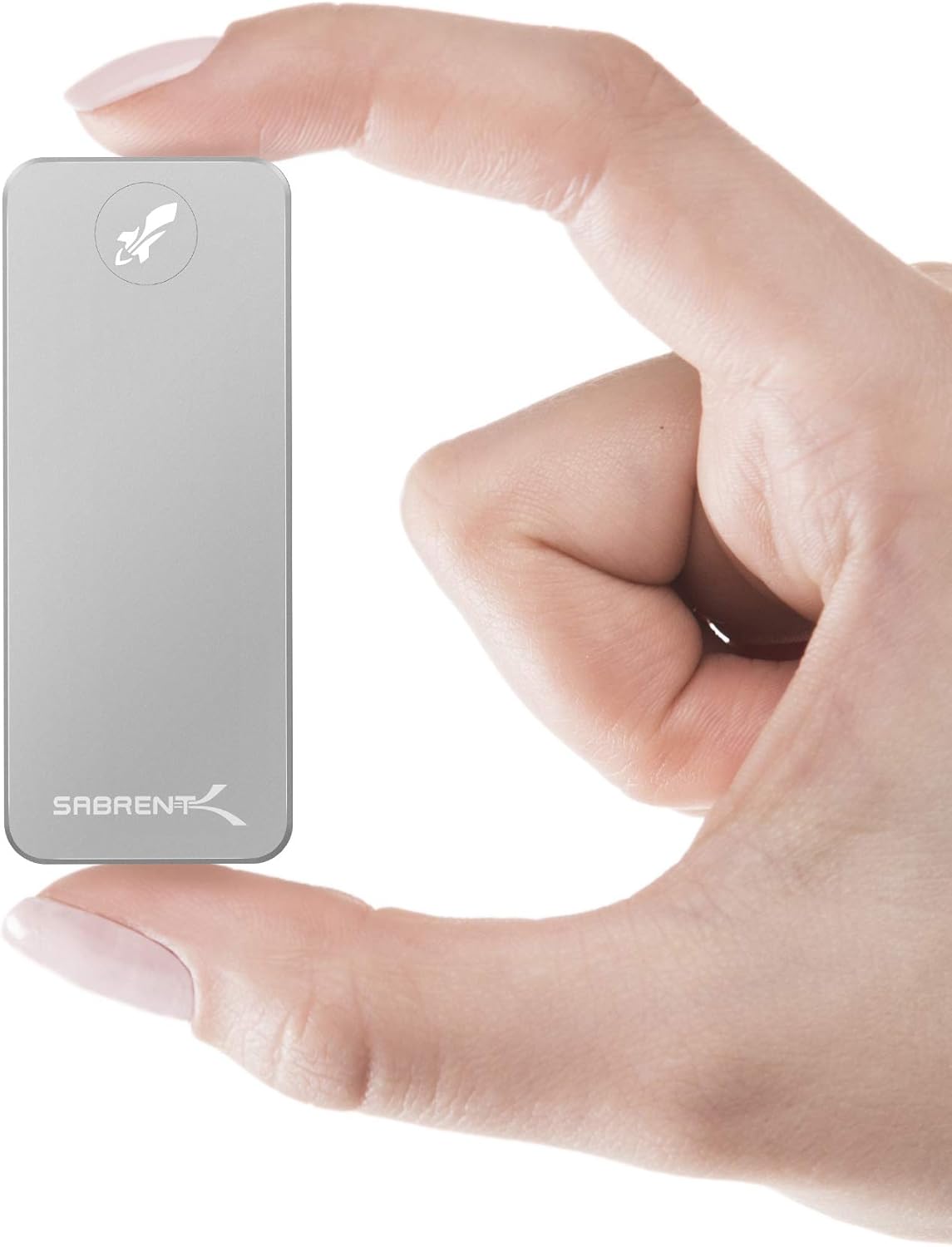 SABRENT Rocket Nano 2TB USB 3.2 10Gb/s External Aluminum SSD (Silver) (SB-2TB-NANO)