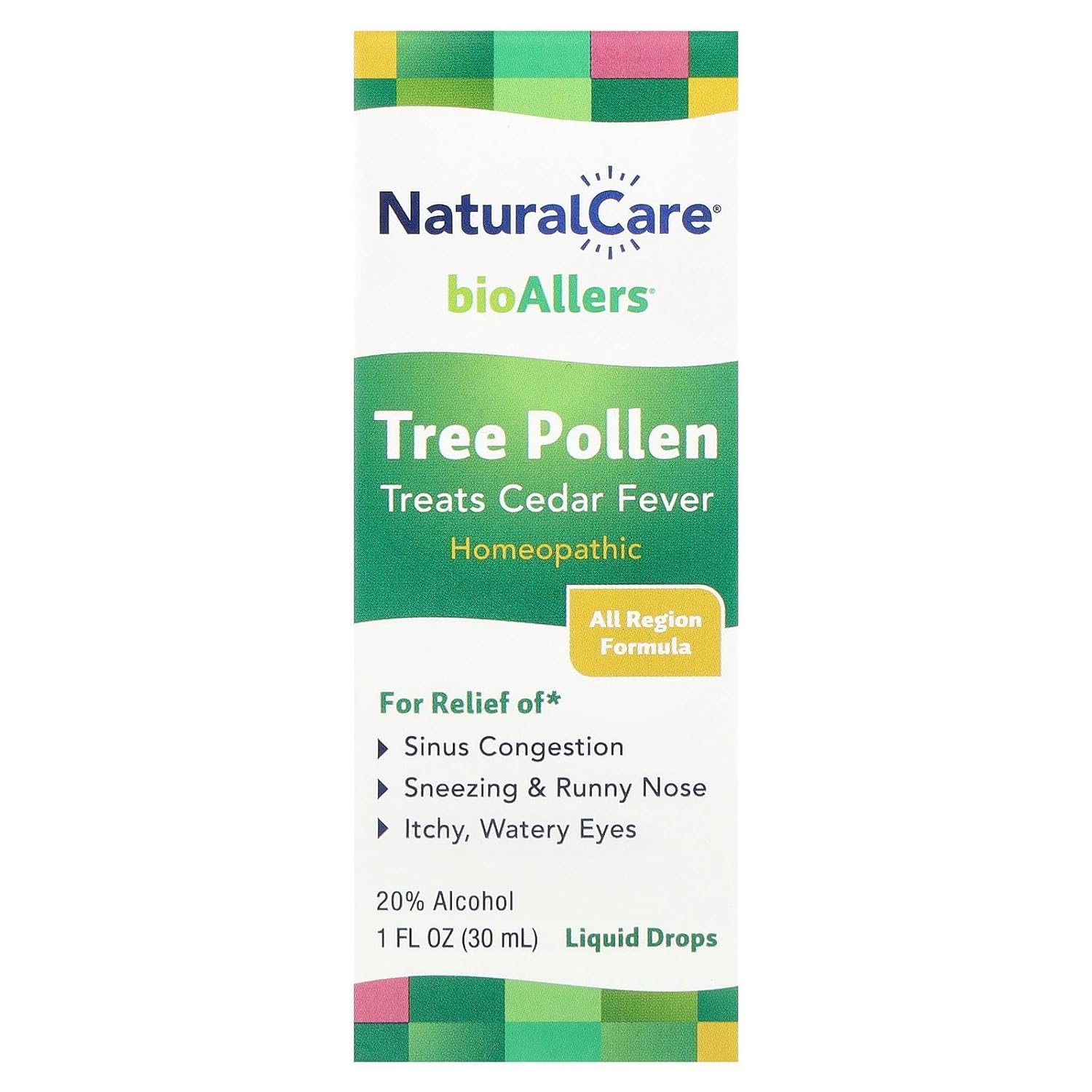 bioAllers NaturalCare Tree Pollen Allergy Treatment | Homeopathic Drops for Sinus Pressure, Congestion, Sneezing, Runny Nose & Itchy, Watery Eyes | 1 Fl Oz