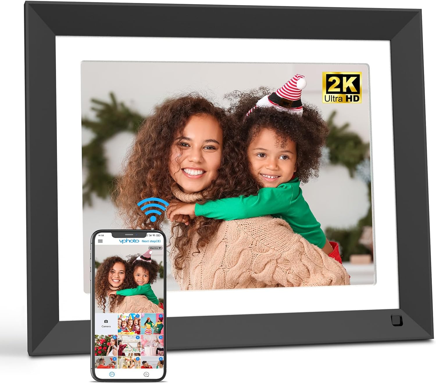 11-inch Digital-Picture-Frame WiFi Photo Frame – 2K Smart Digital Picture Frame, 16GB, Motion Sensor, Full Function, Share Photos and Videos via App or Email Instantly, Unlimited Cloud Storage