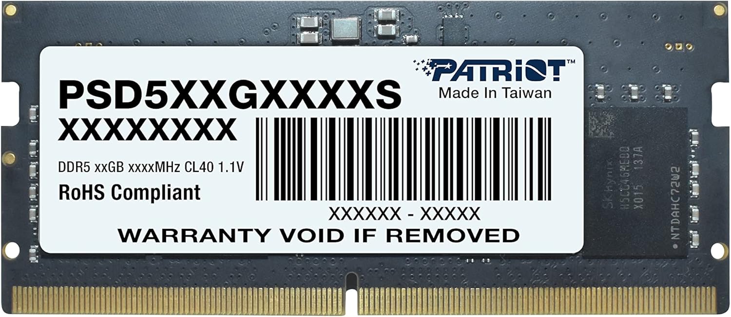 Patriot Signature Line DDR5 16GB (1 x 16GB) 5600MHz SODIMM Single – PSD516G560081S