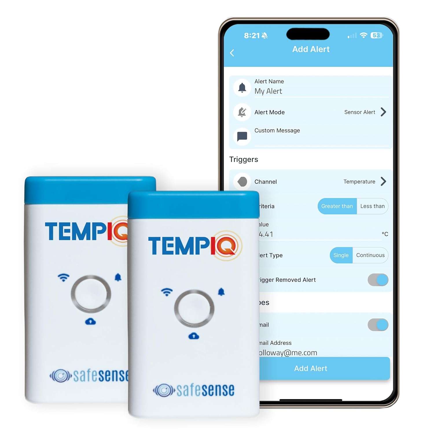 TEMPIQ 2-Pack WiFi Temperature & Humidity Sensor – App Integration, Real-Time Alerts, for 2nd Home, AirBnb, RV,Freezer and Server Room Monitoring, Remote Indoor & Outdoor Hygrometer & Thermometer