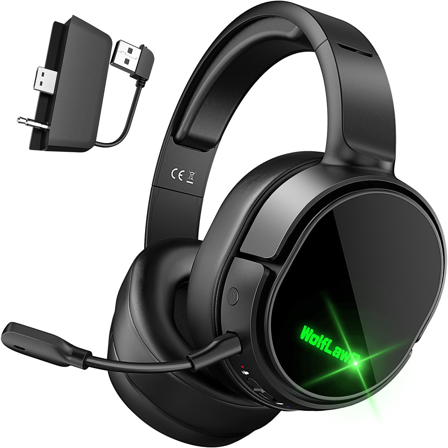 Wireless Gaming Headset for Xbox Series X|S, Xbox One, PS5, PC, Mac, Nintendo Switch, Bluetooth Over Ear Gaming Headphones with Noise Canceling Microphone, Surround Sound, Low Latency