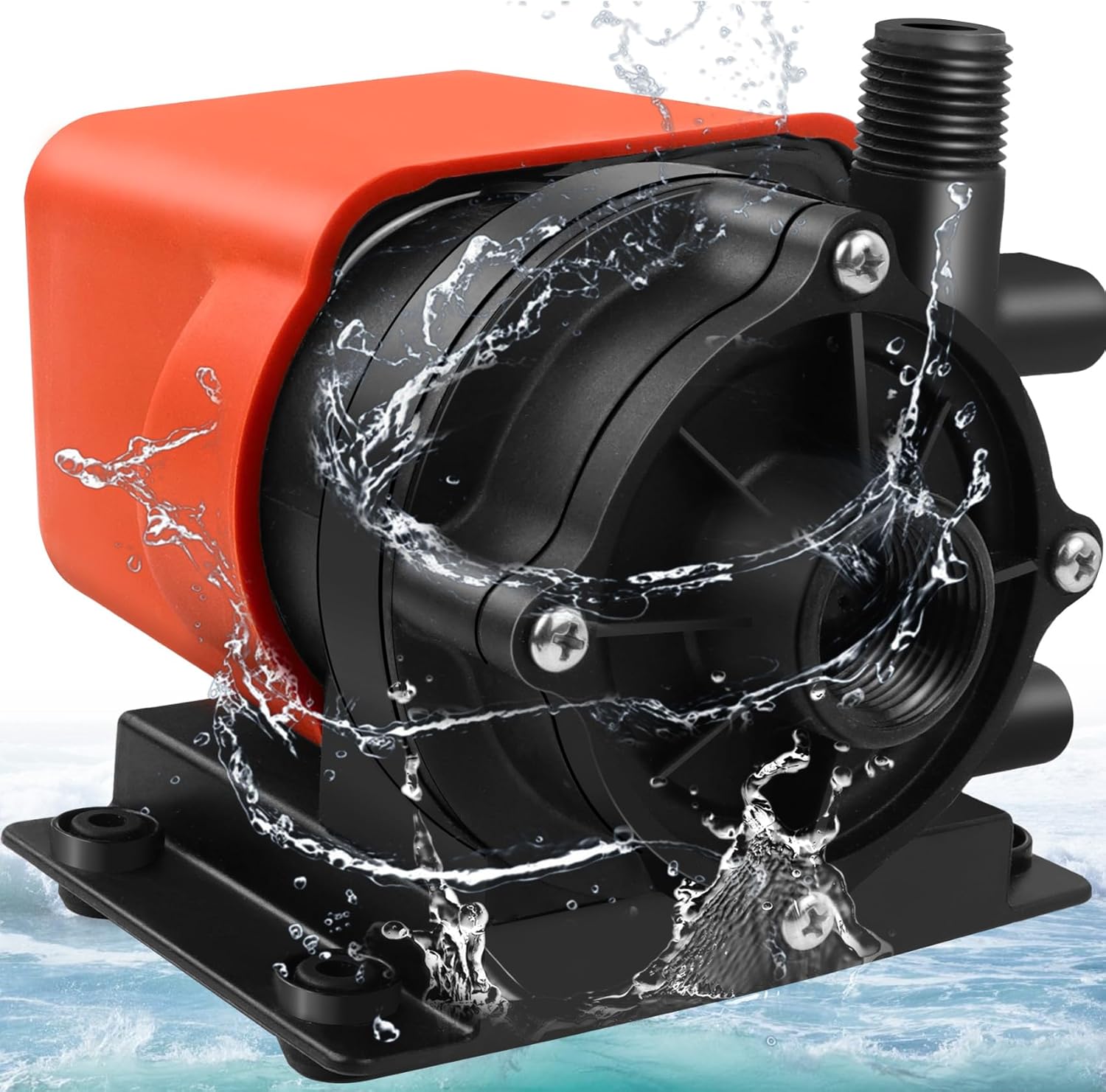 Marine AC Water Pump 500GPH, 115V Marine AC Pump, Marine Air Conditioner Pump for Boats, Marine Air Conditioning/Seawater Circulation AC Pump, 500 GPH 115V Submersible