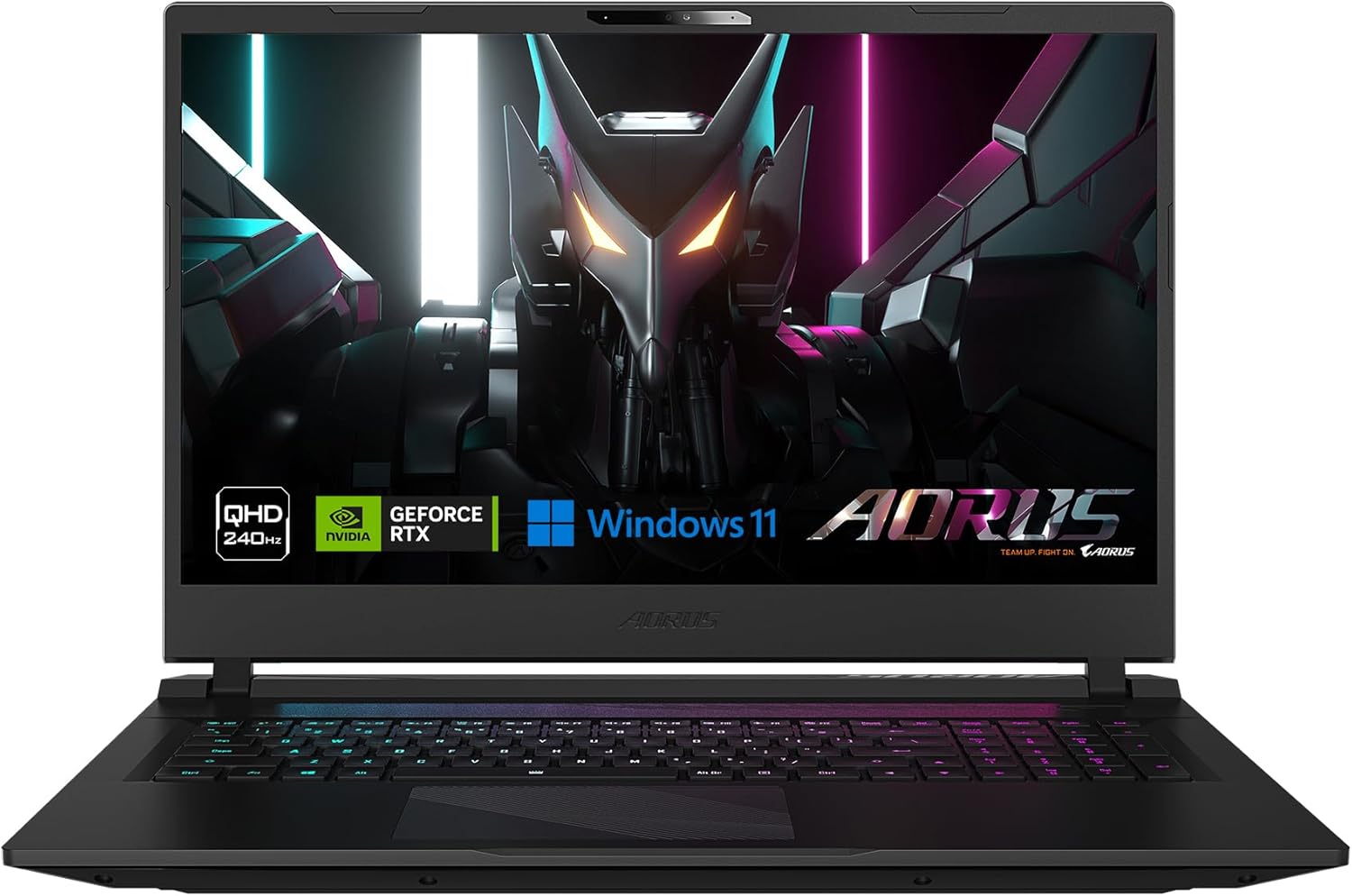 GIGABYTE AORUS 17: 17.3″ Thin Bezel QHD 2560×1440 240Hz, NVIDIA GeForce RTX 4070 Laptop GPU 8GB GDDR6, Intel Core i7-13700H, 16GB DDR5 RAM, 1TB SSD, Win11 Home (AORUS 17 BSF-73US654SH),Black