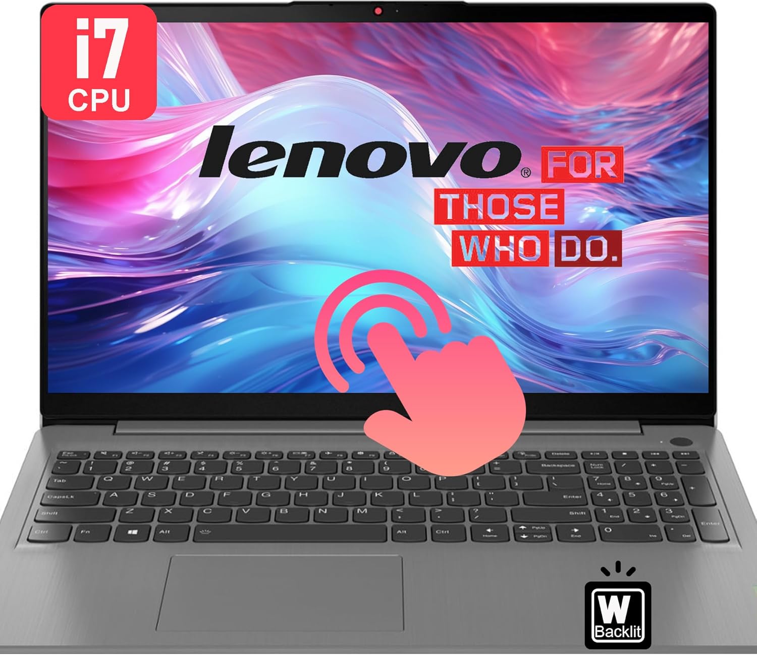 Lenovo IdeaPad 3 Laptop| Intel Core i7 Processor| Touchscreen| 15.6 inch Full HD Display| 40GB RAM, 1TB PCIe SSD|USB-C, HDMI, Card Reader| Office Free Trial | Backlit Keyboard| Fingerprint| Windows 11