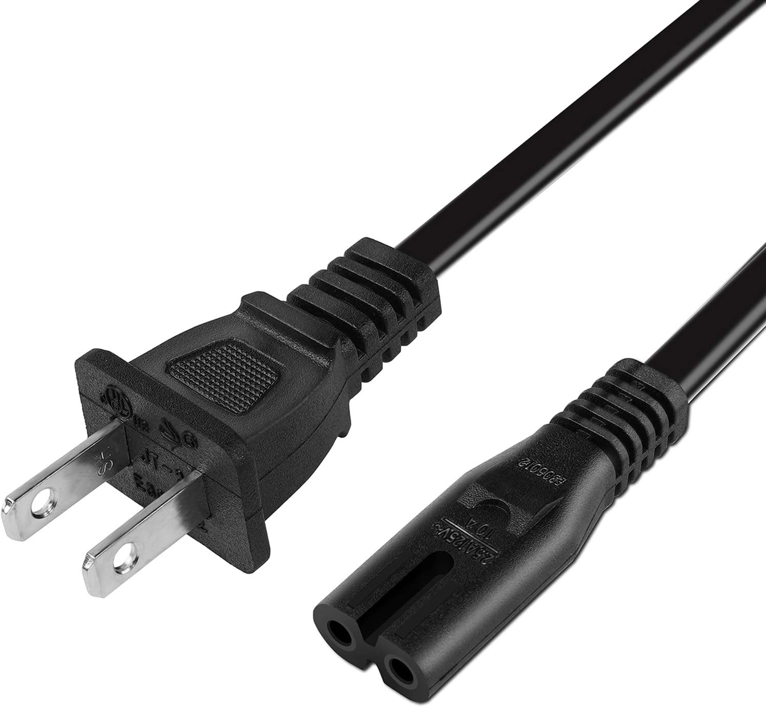 Power Cord Compatible Canon Pixma MX922 MX492 MX490 MX922 MX452 MX532 MG2420 MG2520 MG2522 MG2920 MG2922 MG7520 G4210 MX522 TS3122 TS3522 2 Prong Printer Replacement AC Power Cable