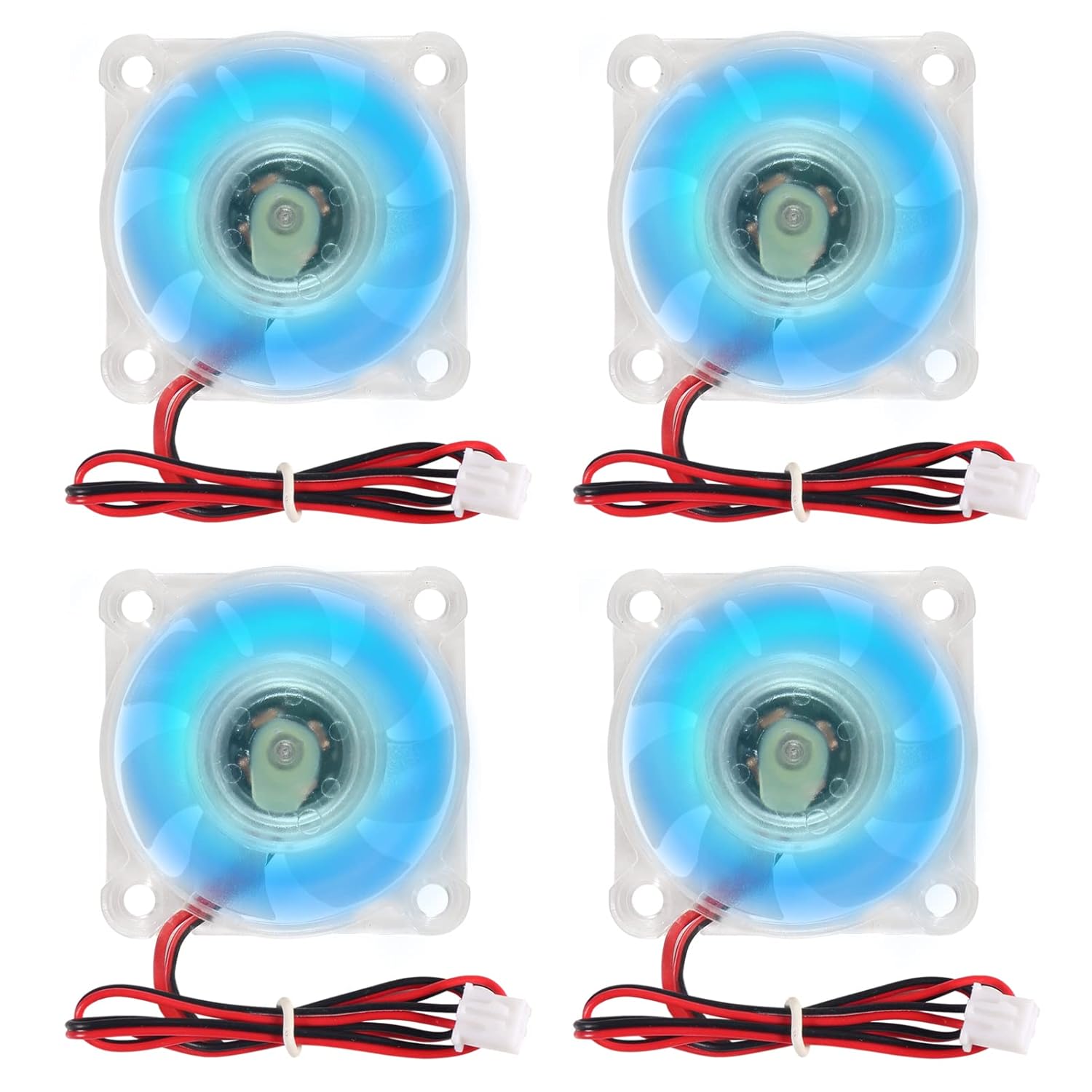 4PCS Cooling Fan 24V 4010 40x40x10MM DC 24V Brushless Cooling Fans 40mm Fan Blue LED Cooler Fan 2 Pin for 3D Printer