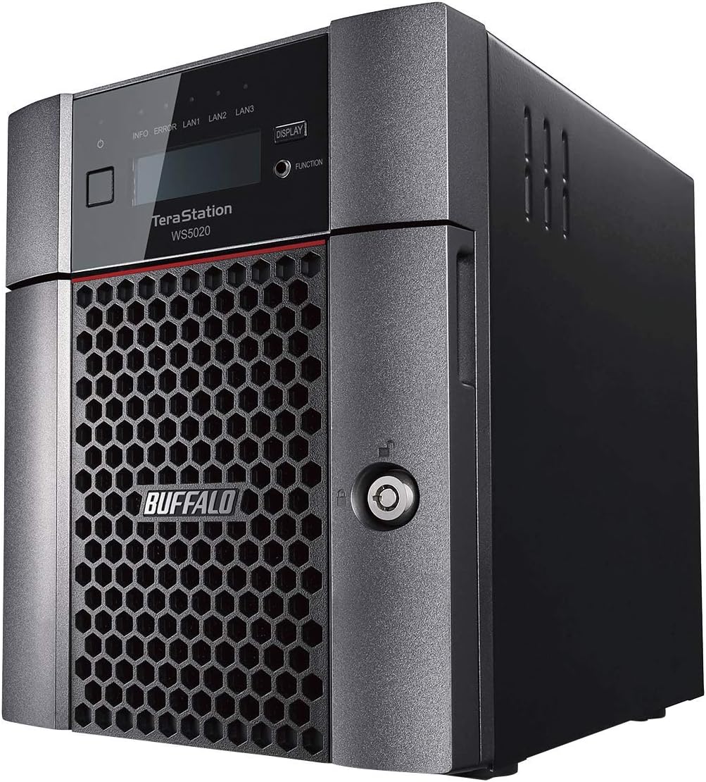 BUFFALO TeraStation WS5420DN Windows Server IoT 2019 16TB (4x4TB) Desktop NAS with Hard Drives Included / 4 Bay / 10GbE / Storage Server / NAS Storage / Network Storage / File Server / Windows Storage