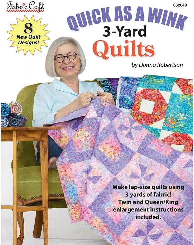 Fabric Cafe Quick as a Wink 3 Yard Quilts Pattern Book, 1 Pack